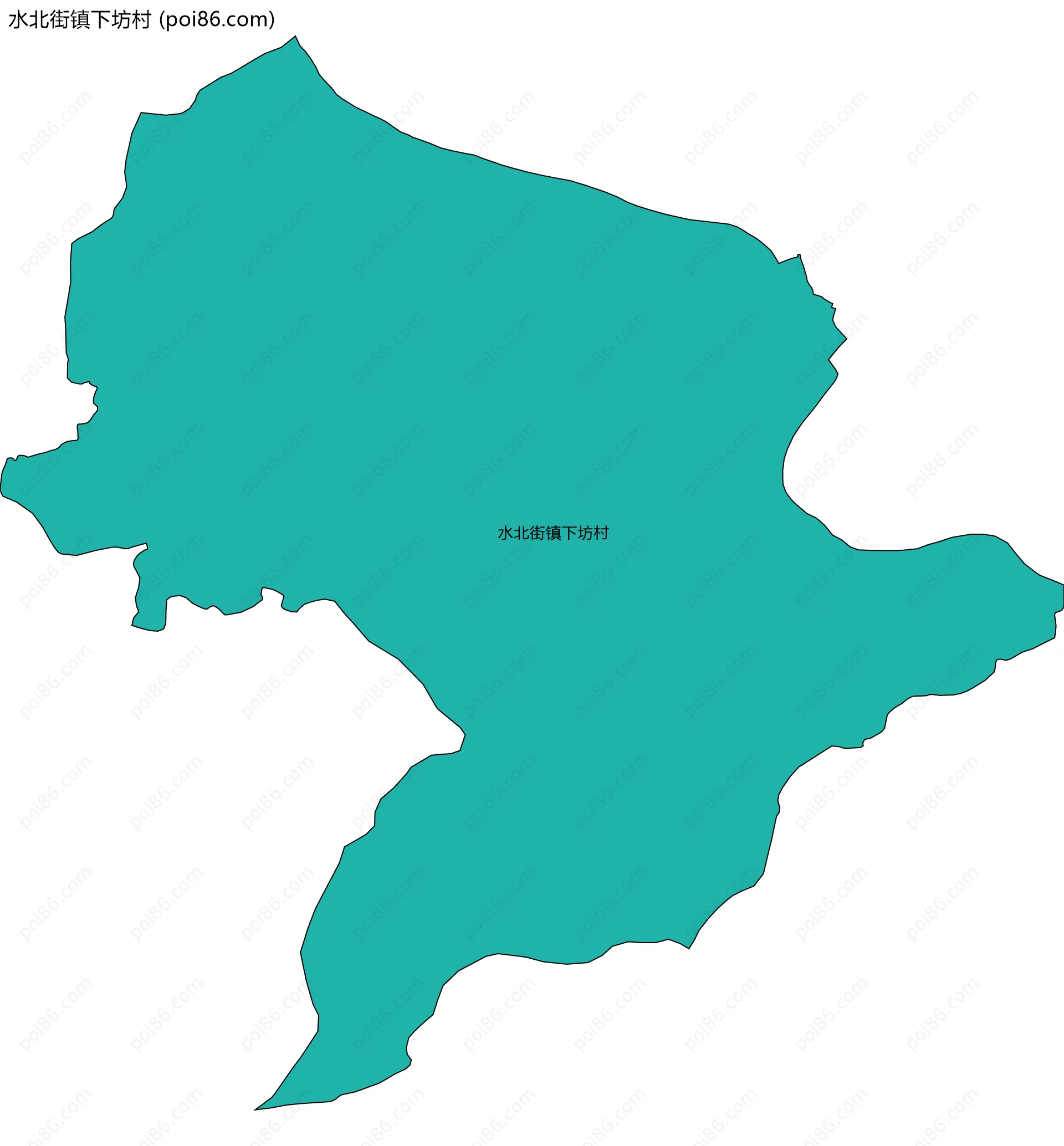 水北街镇下坊村边界地图