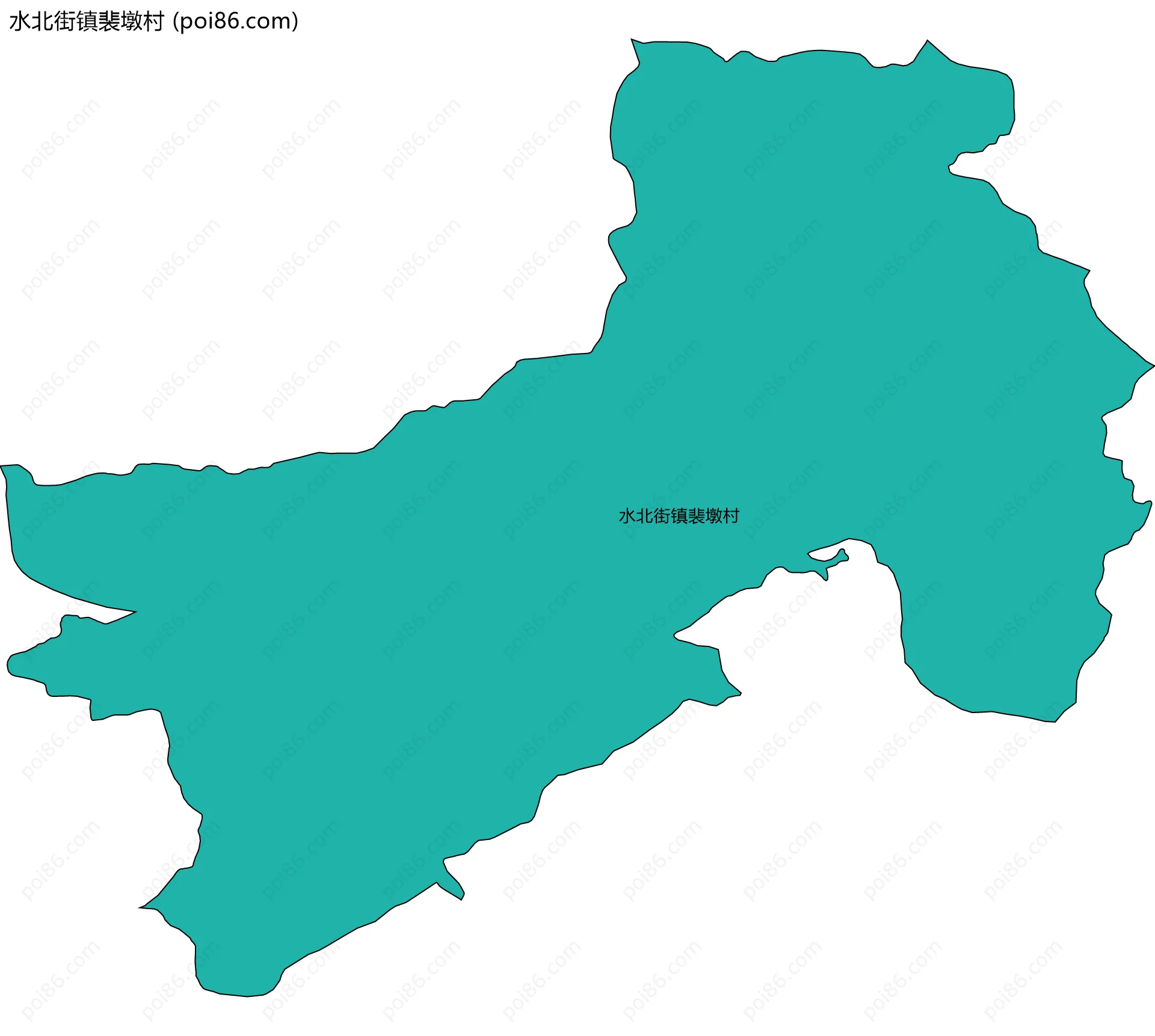 水北街镇裴墩村边界地图