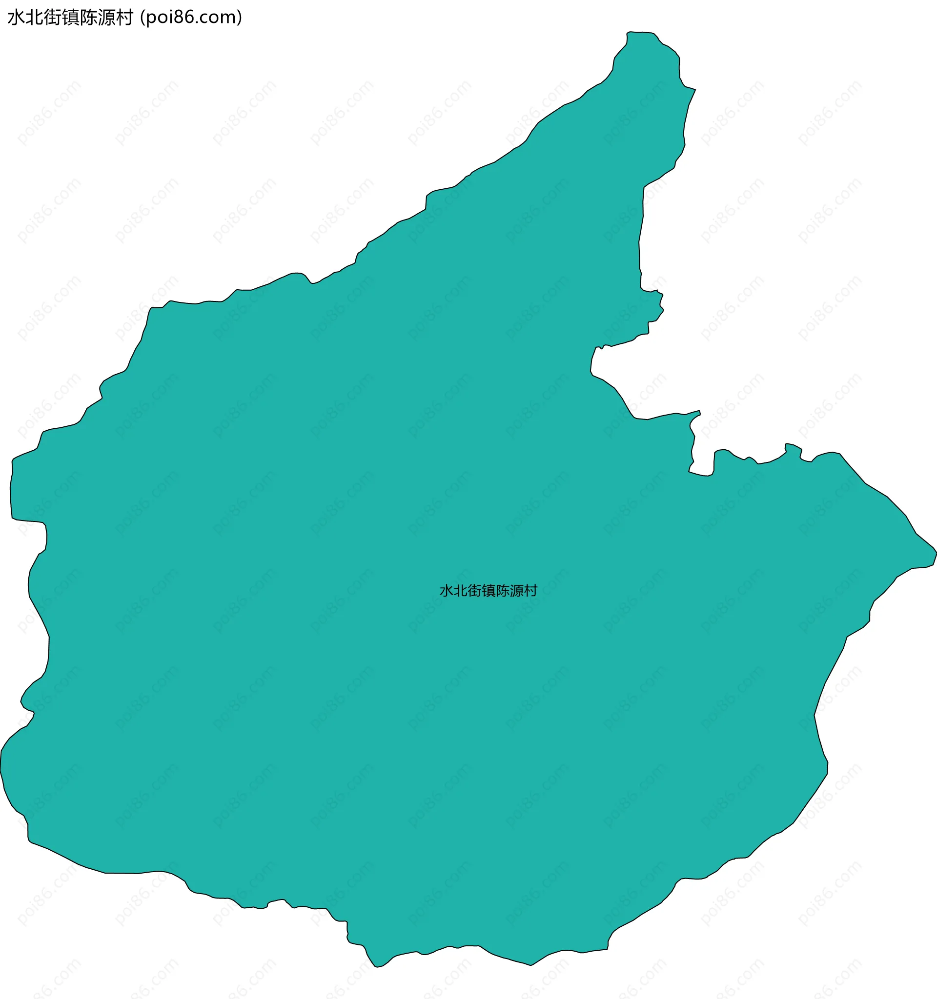 水北街镇陈源村边界地图