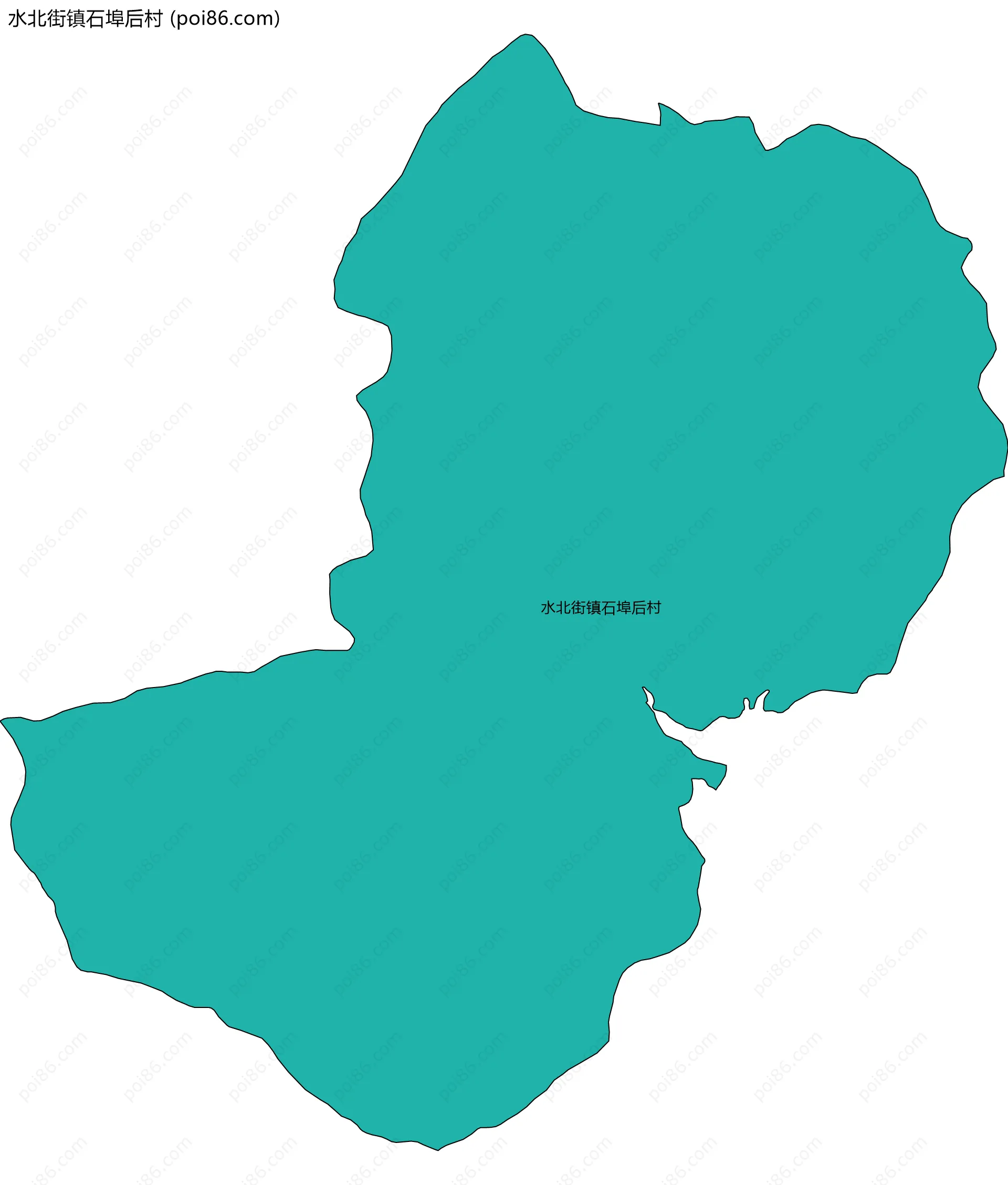 水北街镇石埠后村边界地图