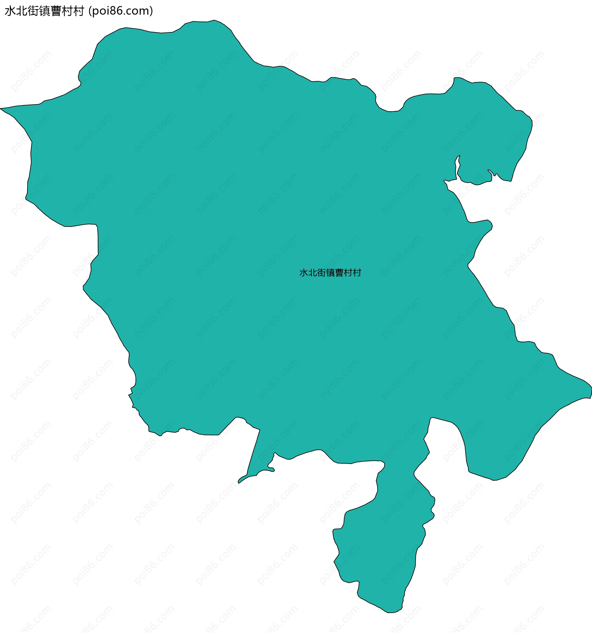 水北街镇曹村村边界地图