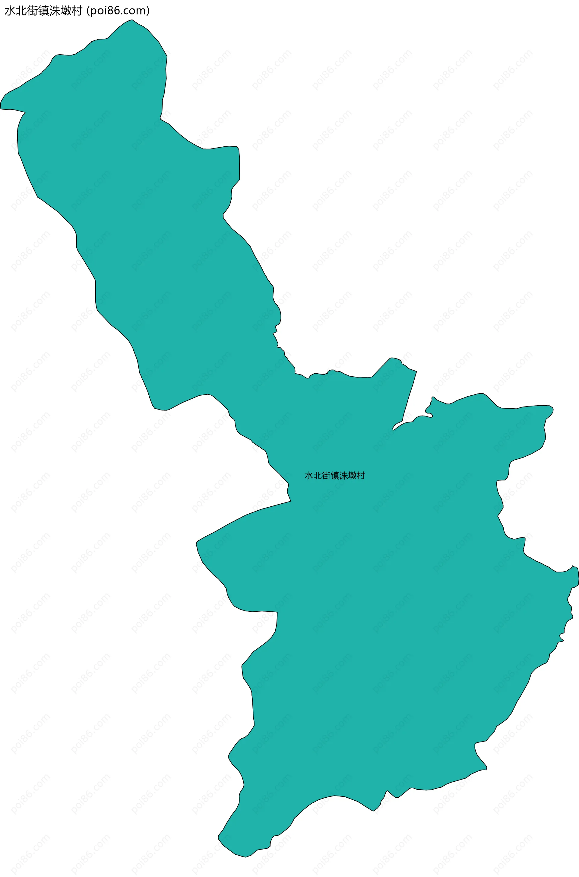 水北街镇洙墩村边界地图