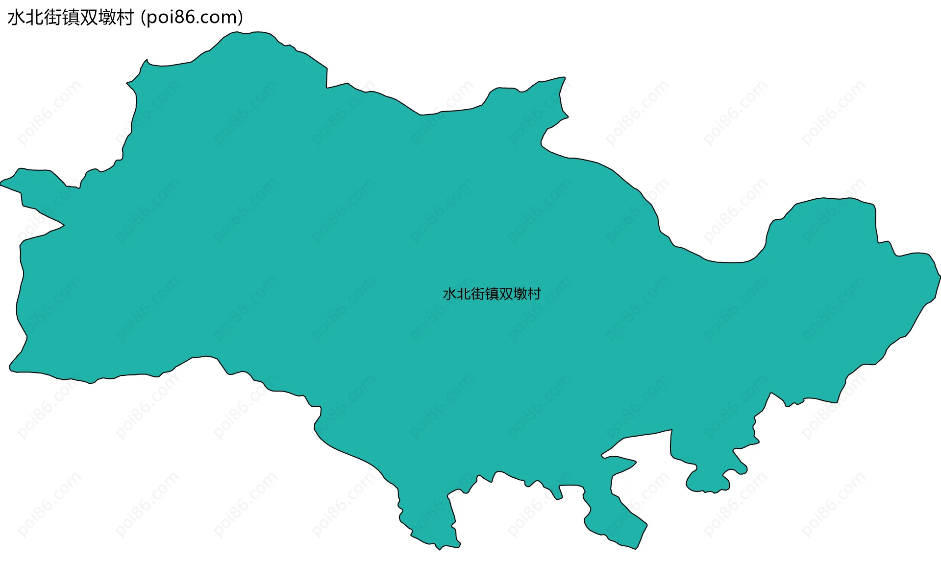 水北街镇双墩村边界地图