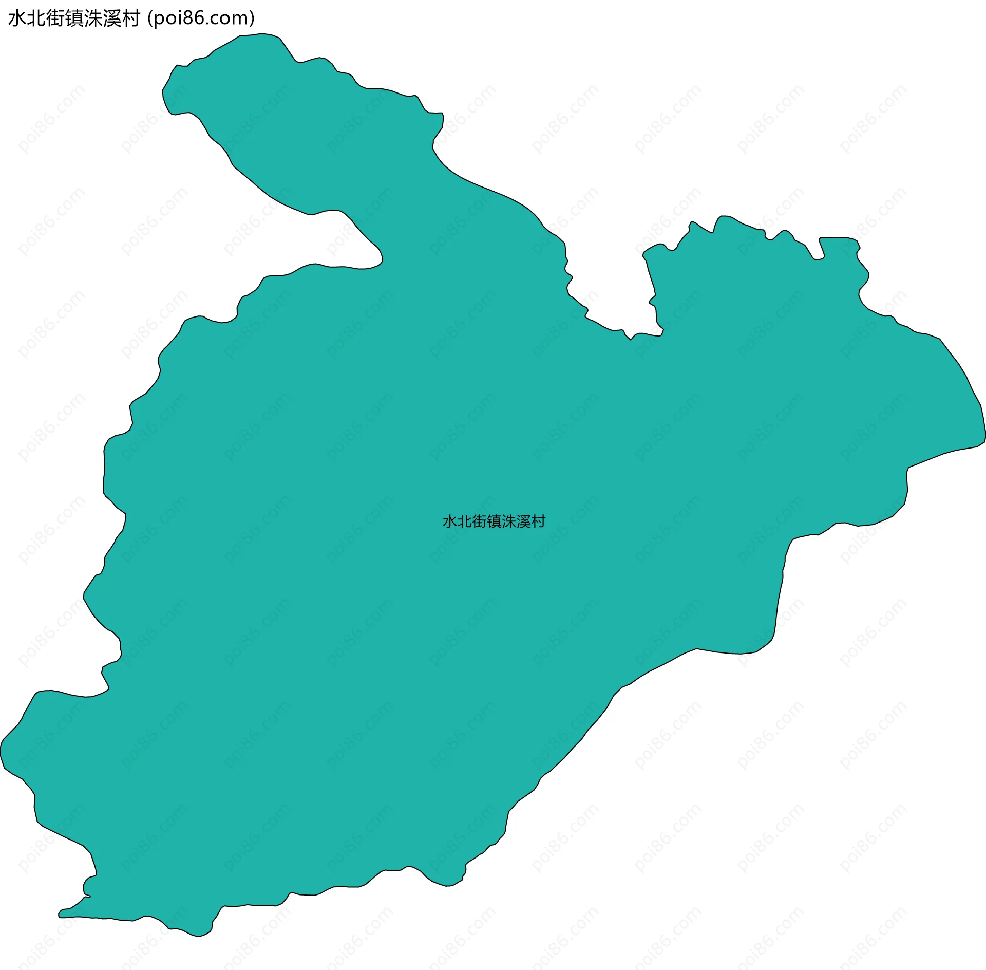 水北街镇洙溪村边界地图