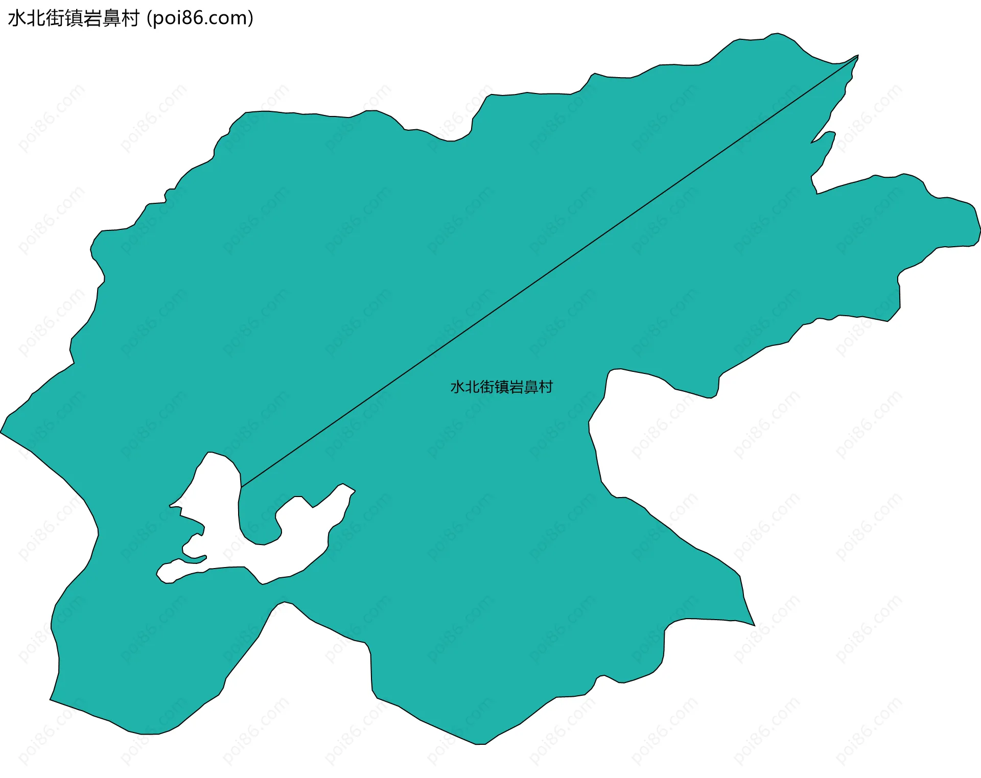 水北街镇岩鼻村边界地图