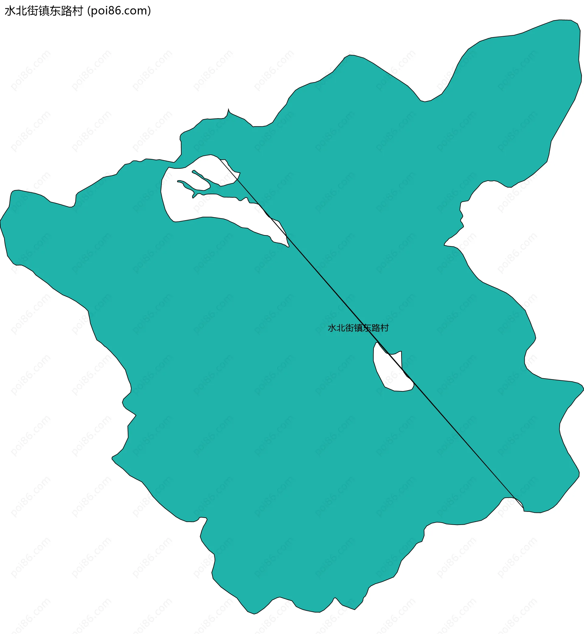 水北街镇东路村边界地图