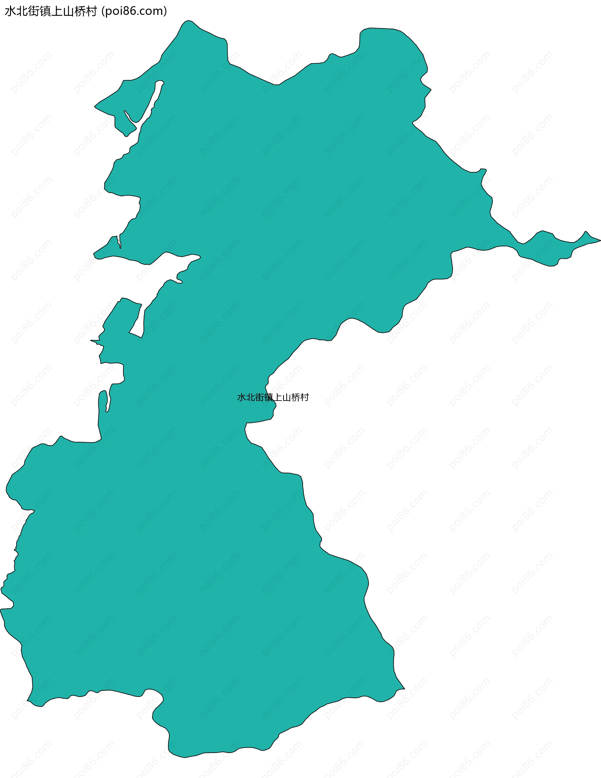 水北街镇上山桥村边界地图