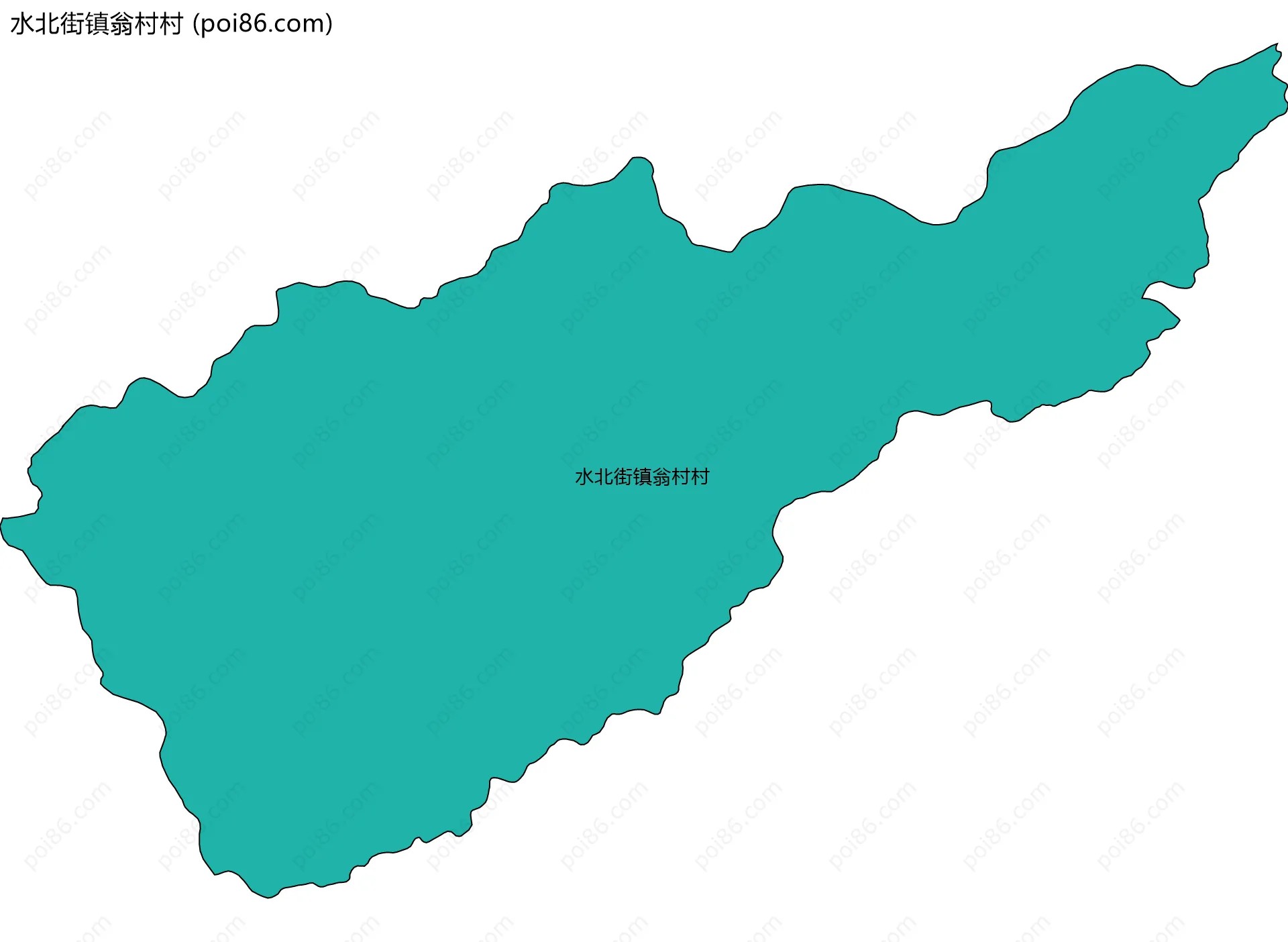 水北街镇翁村村边界地图