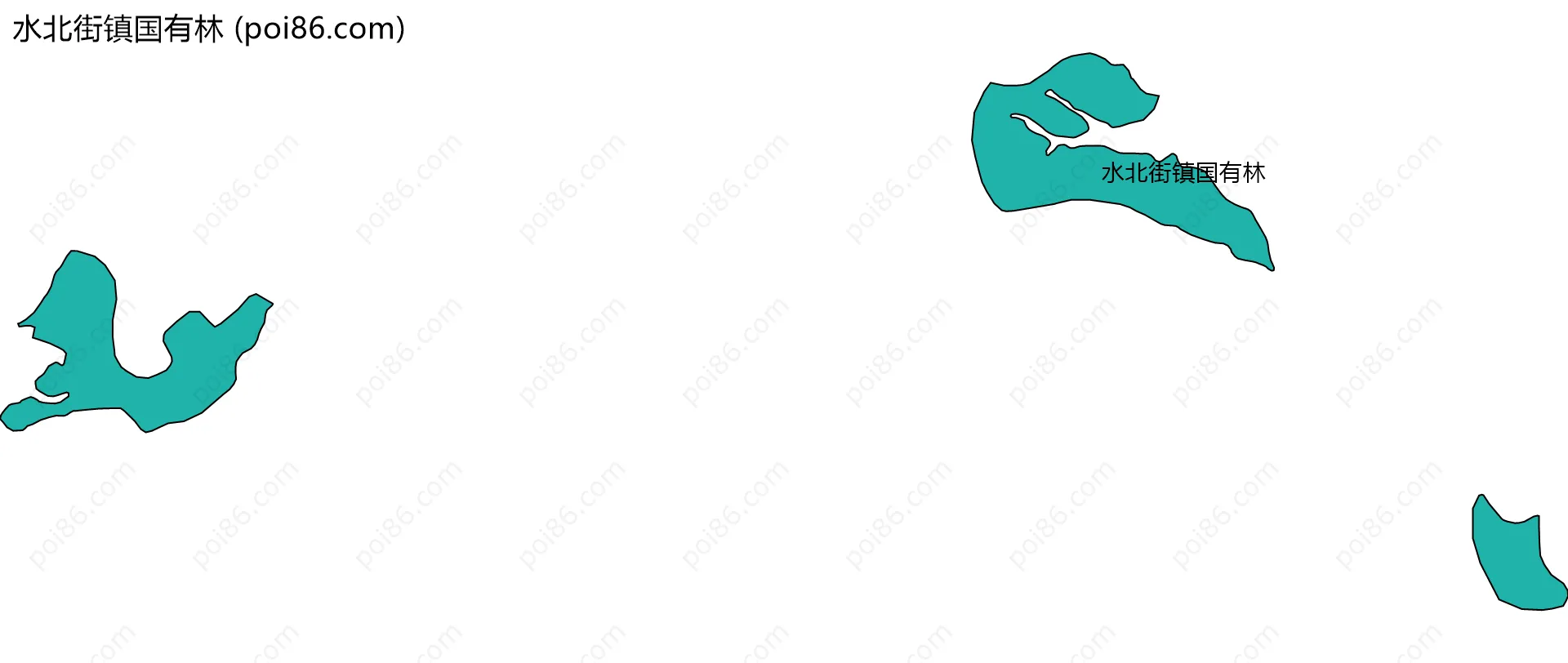 水北街镇国有林边界地图