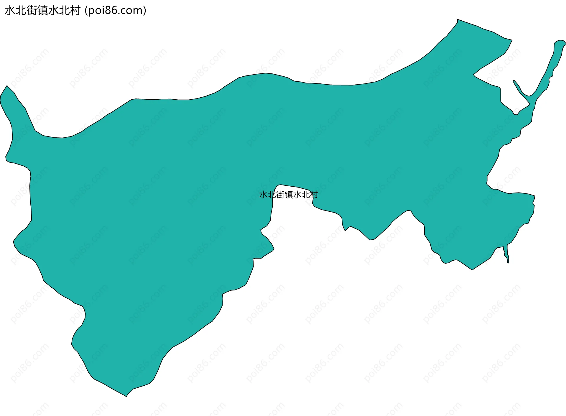 水北街镇水北村边界地图