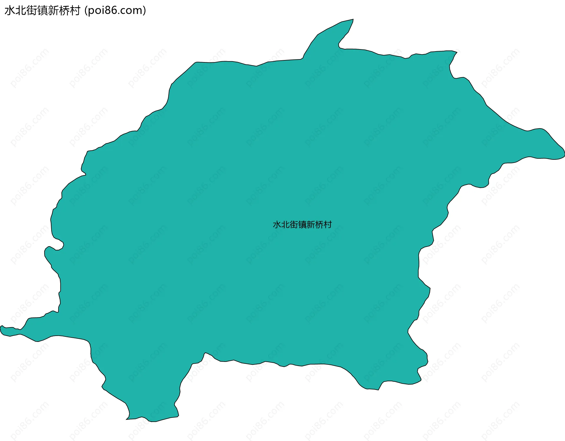 水北街镇新桥村边界地图