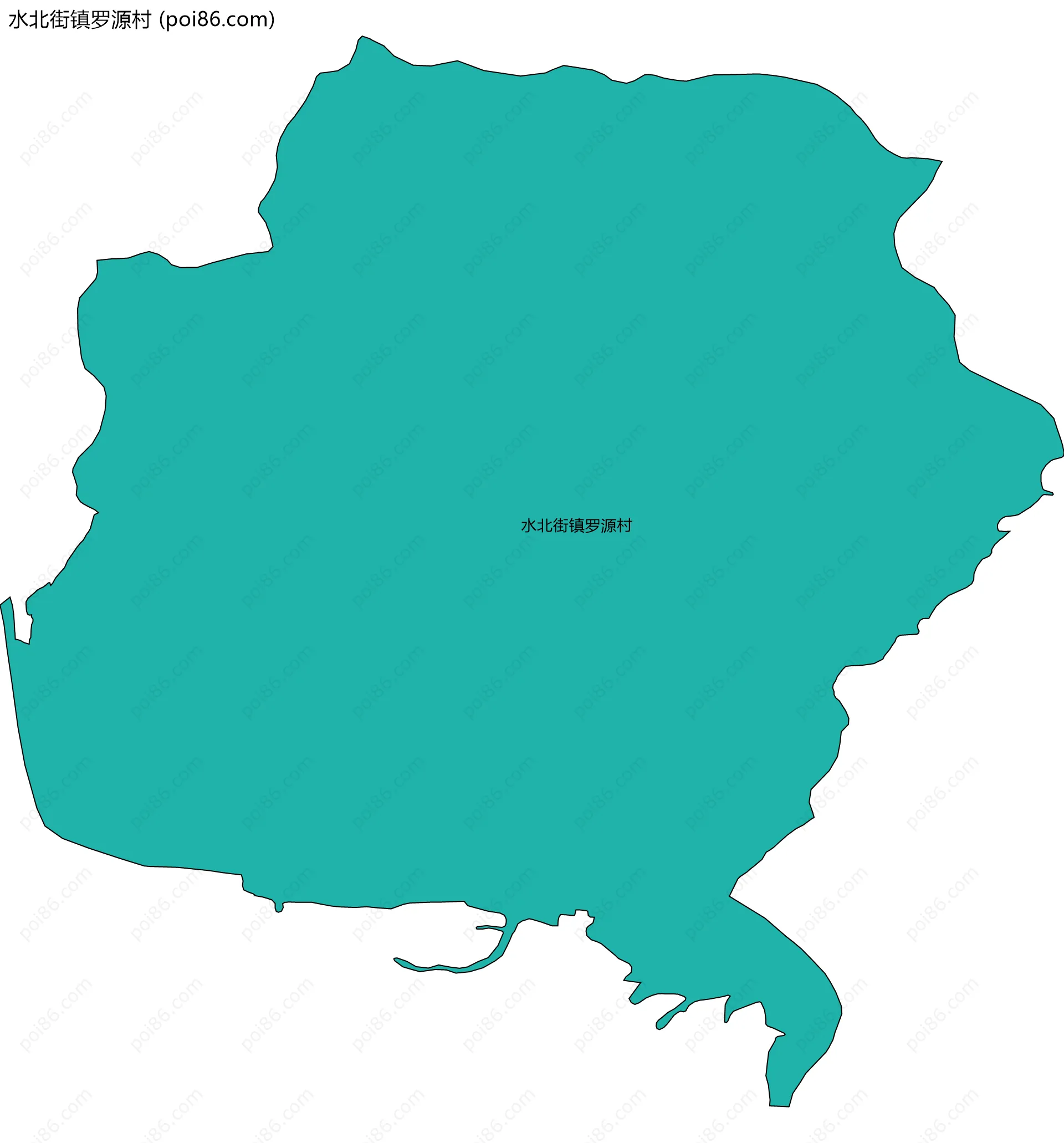 水北街镇罗源村边界地图