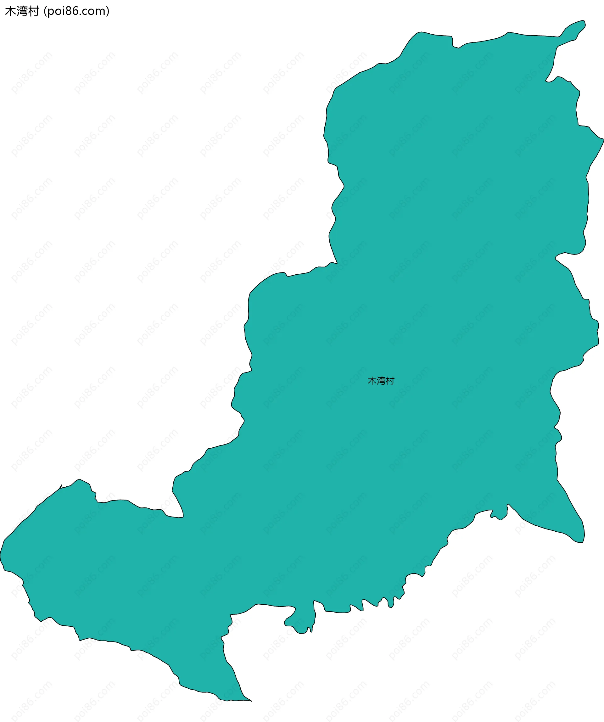 木湾村边界地图
