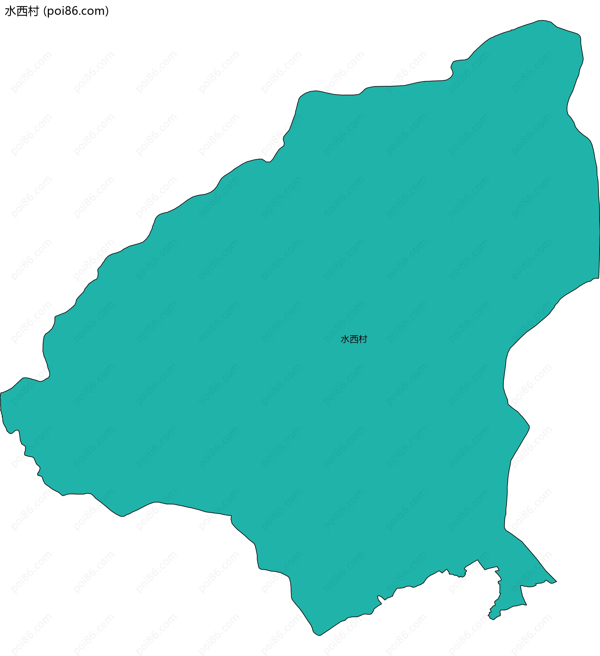 水西村边界地图
