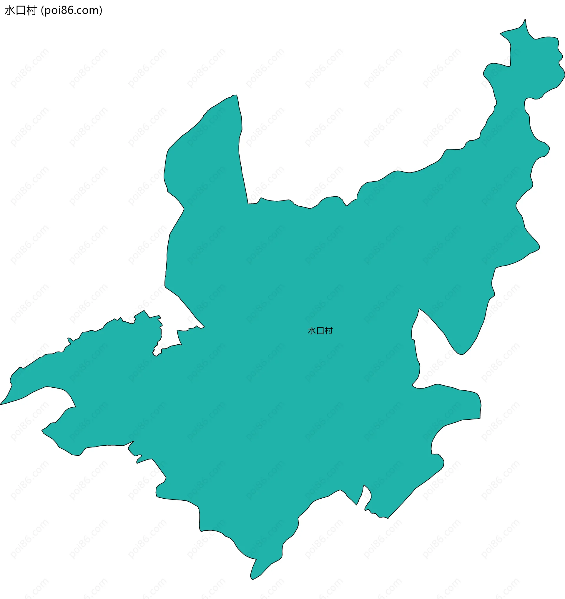 水口村边界地图