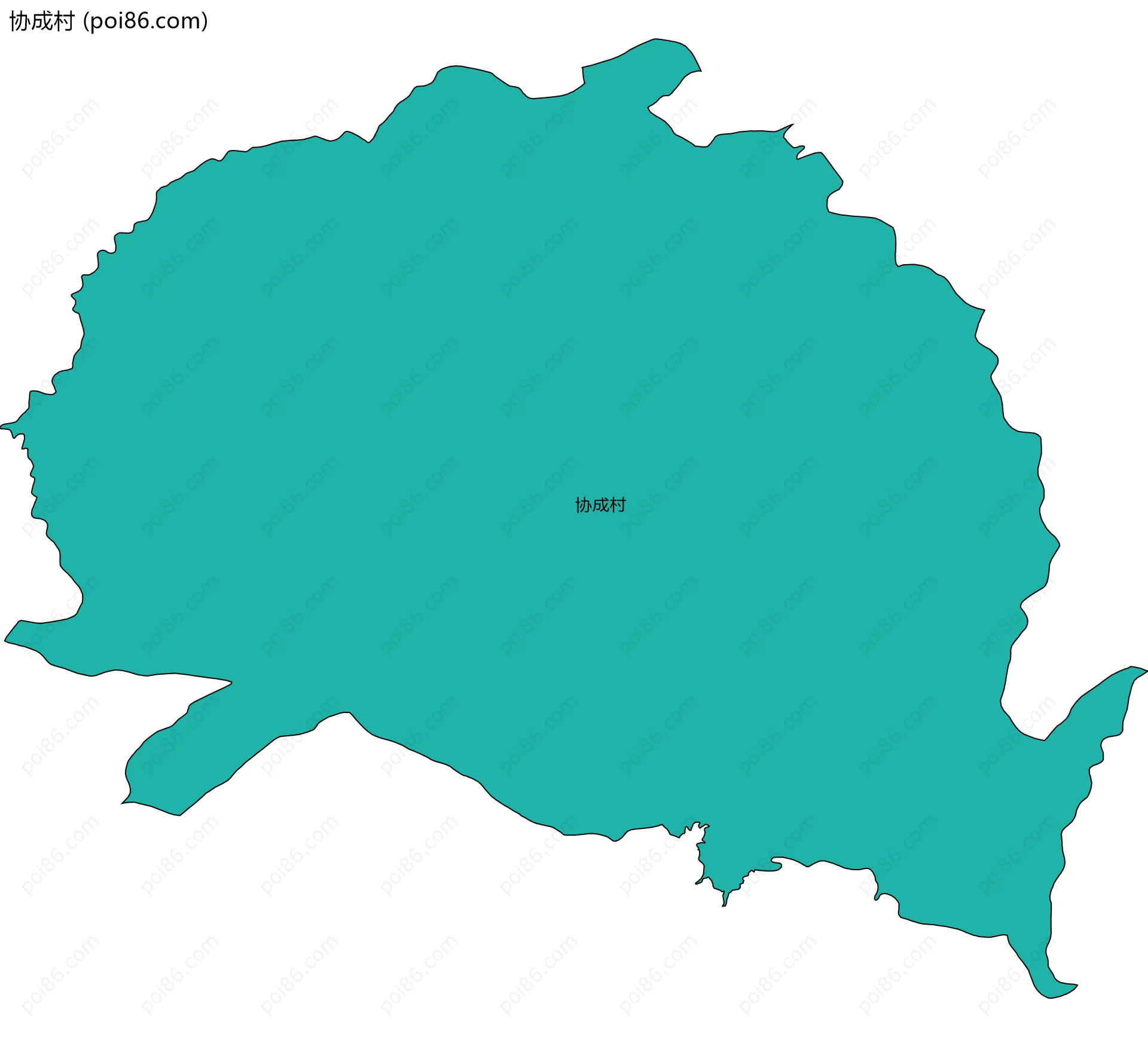 协成村边界地图