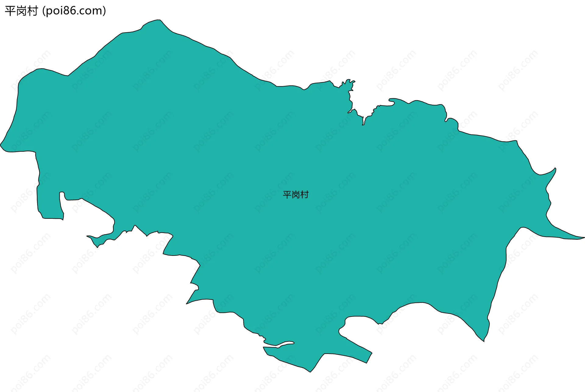 平岗村边界地图