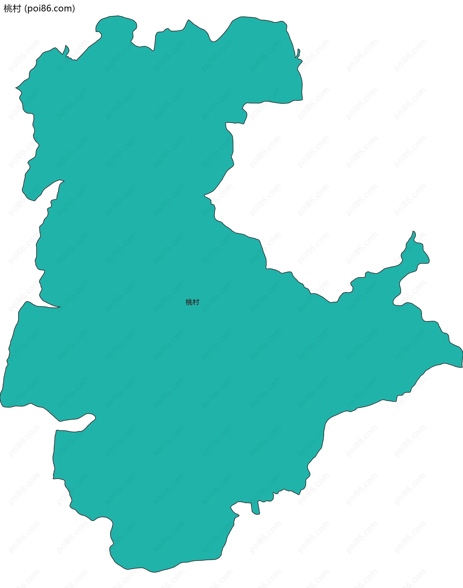 桃村边界地图