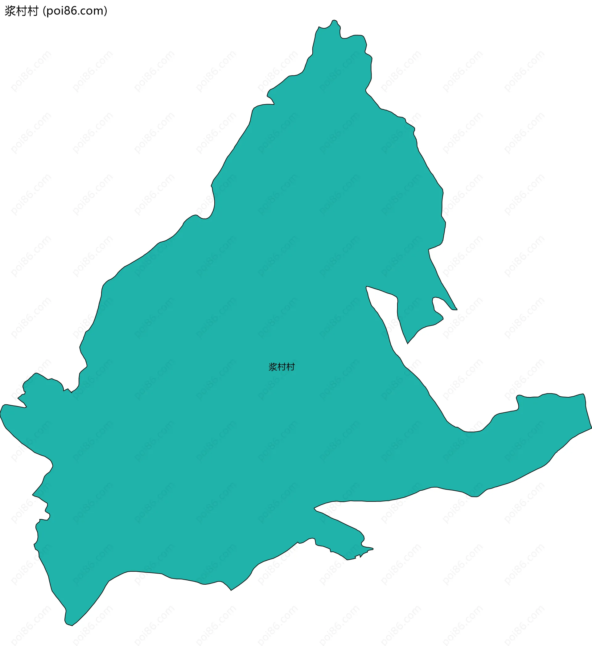 浆村村边界地图