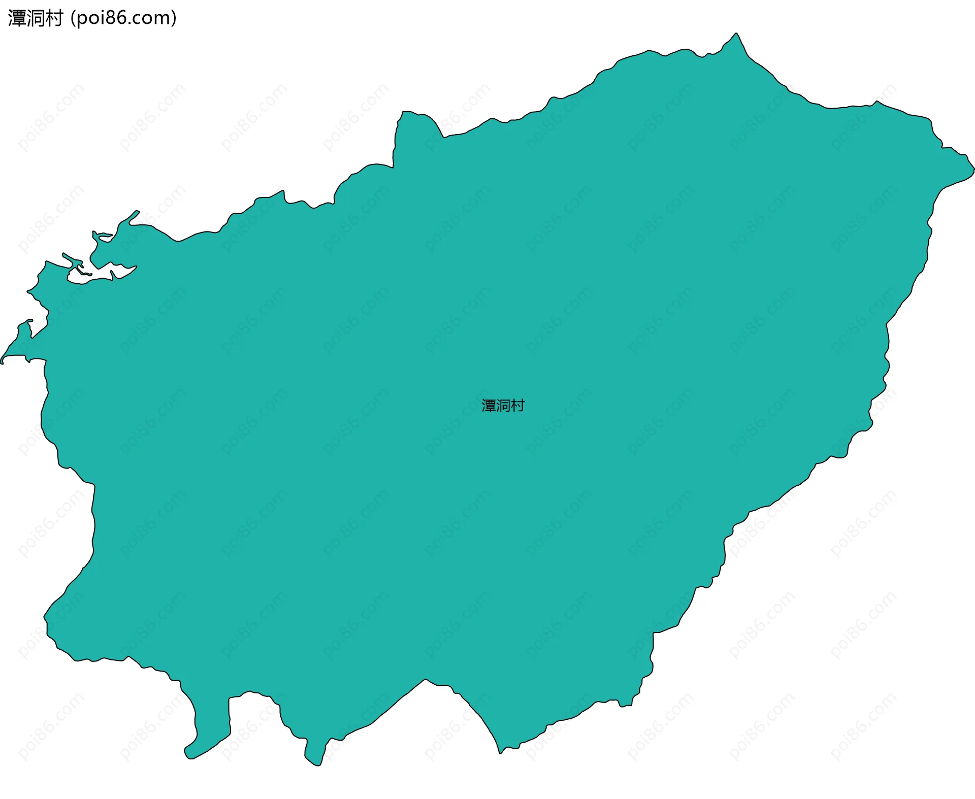 潭洞村边界地图