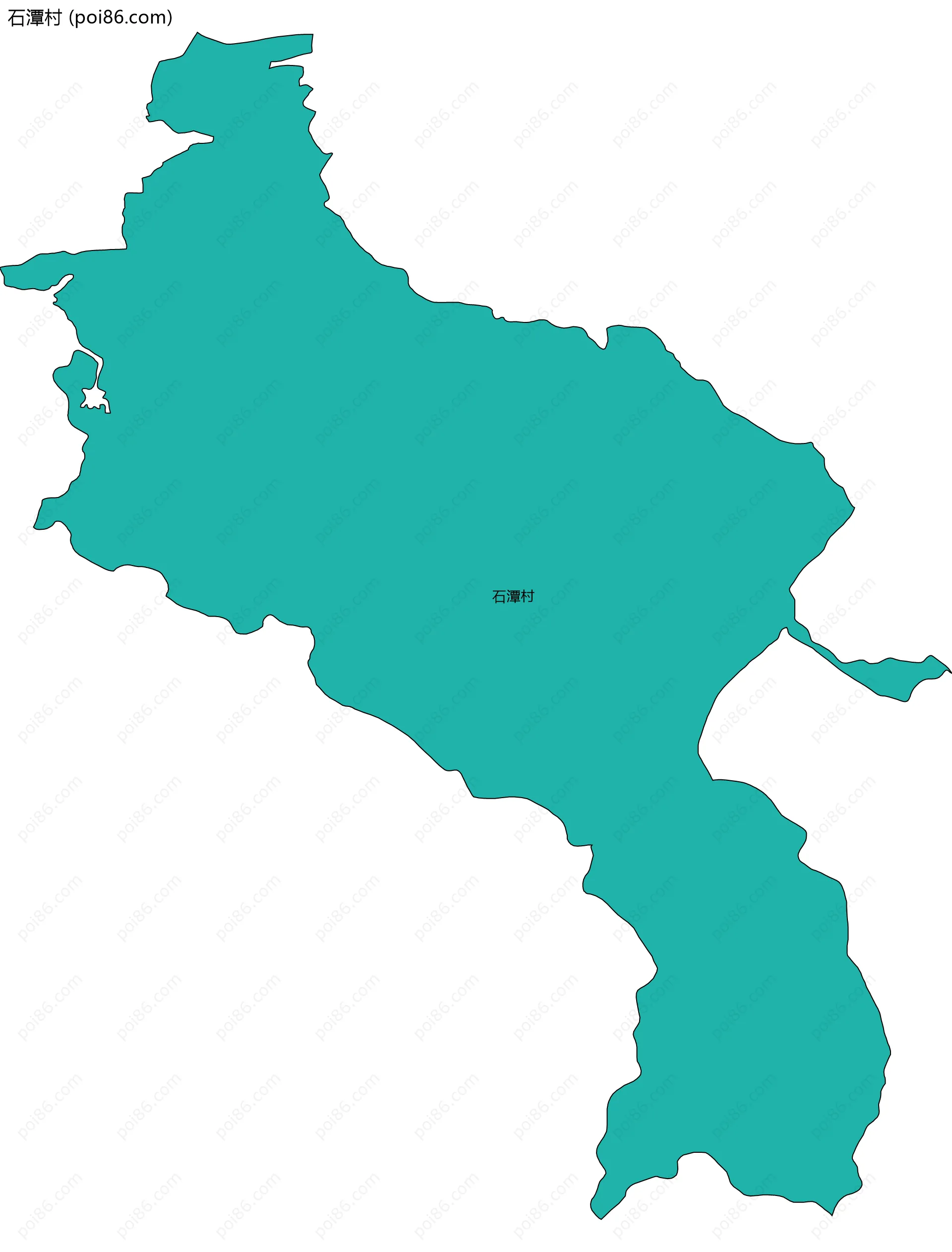 石潭村边界地图