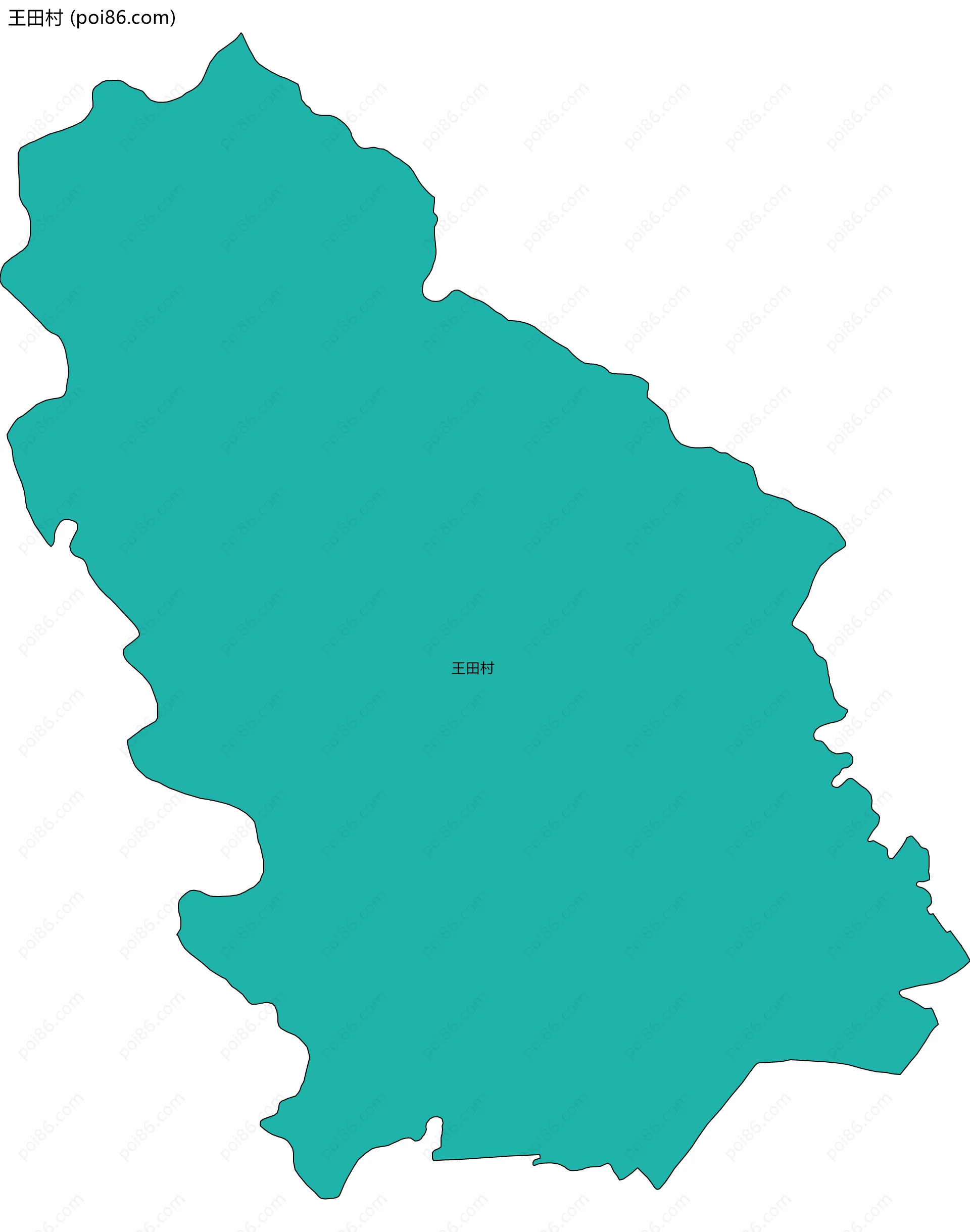 王田村边界地图