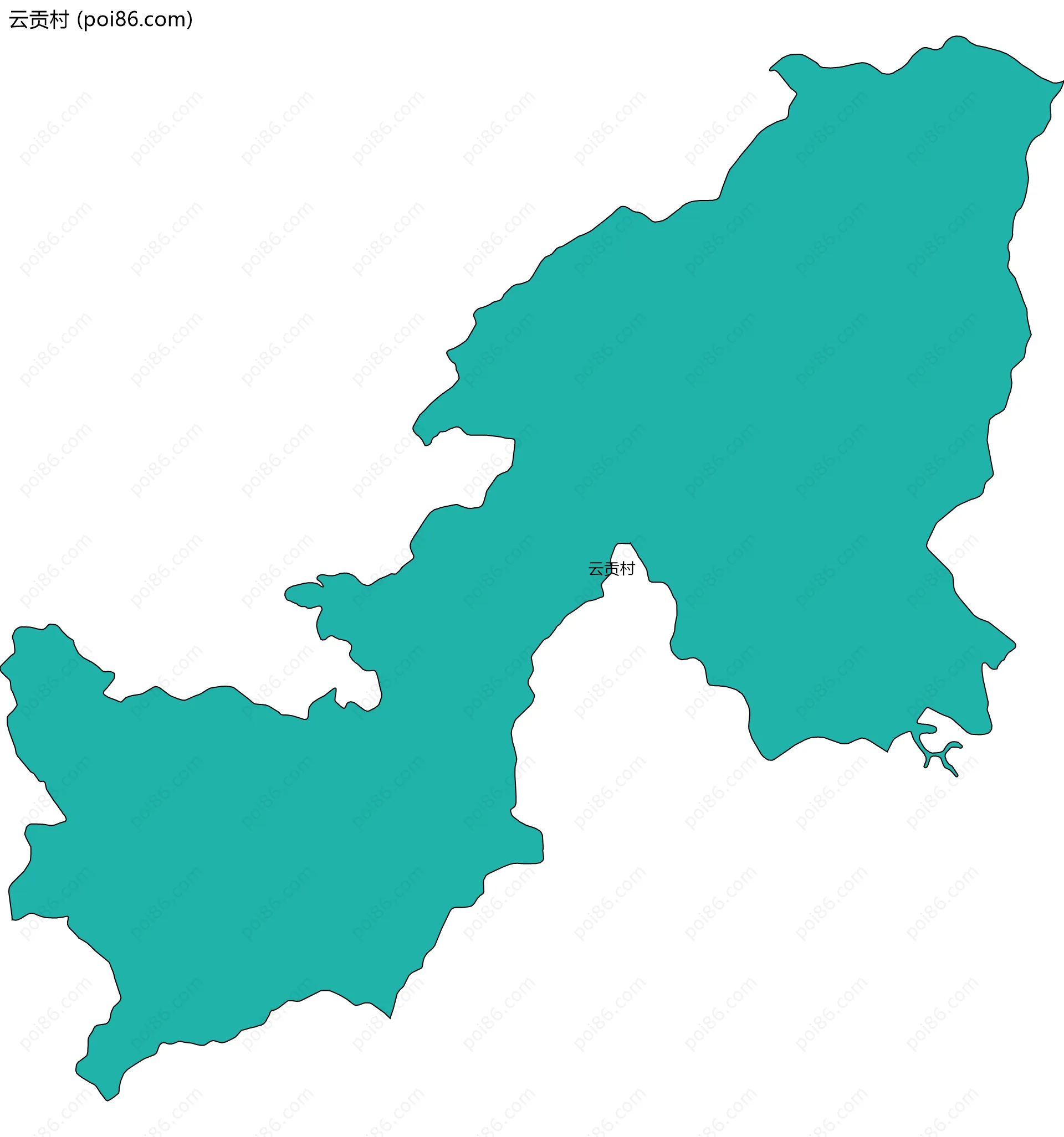 云贡村边界地图