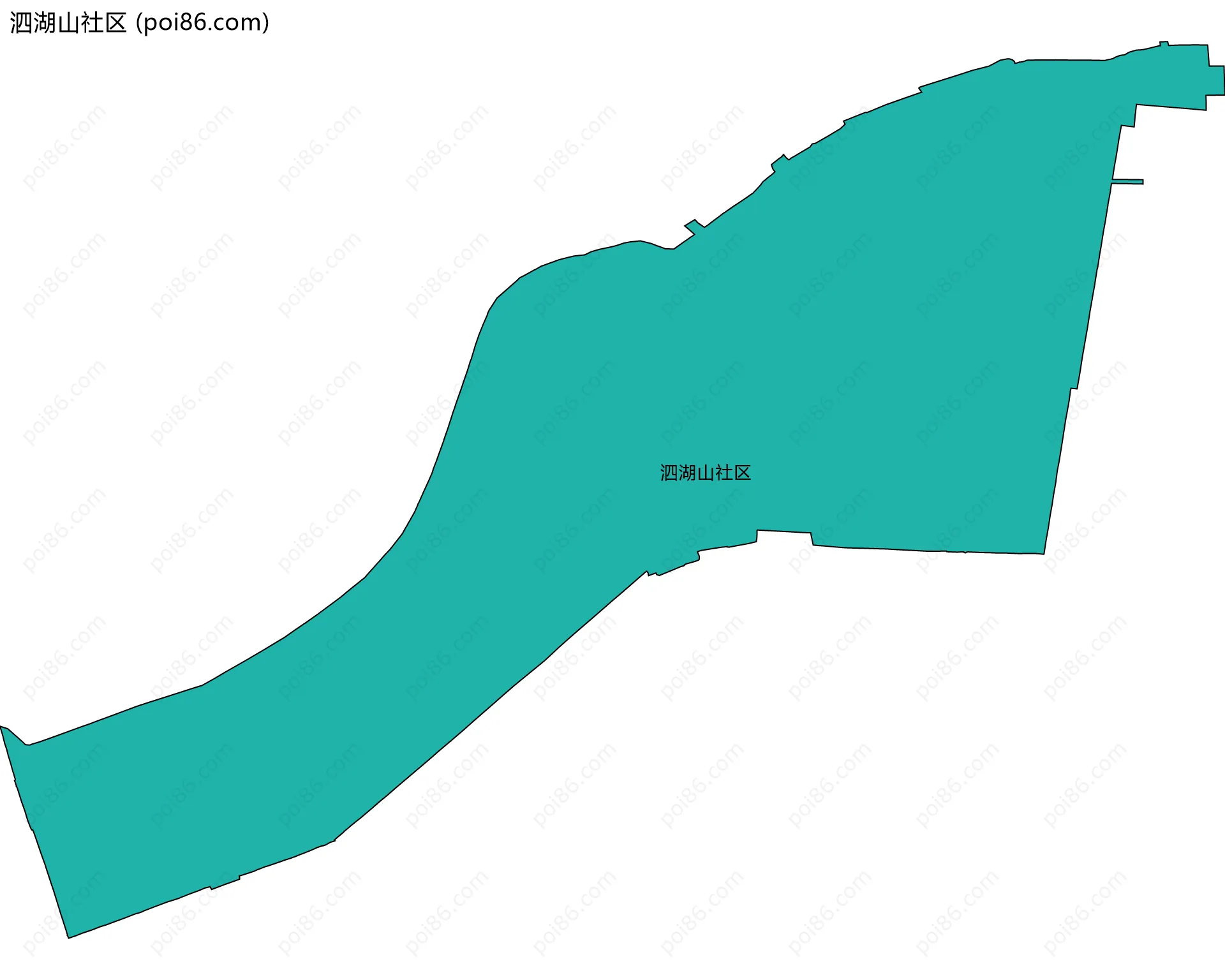 泗湖山社区边界地图