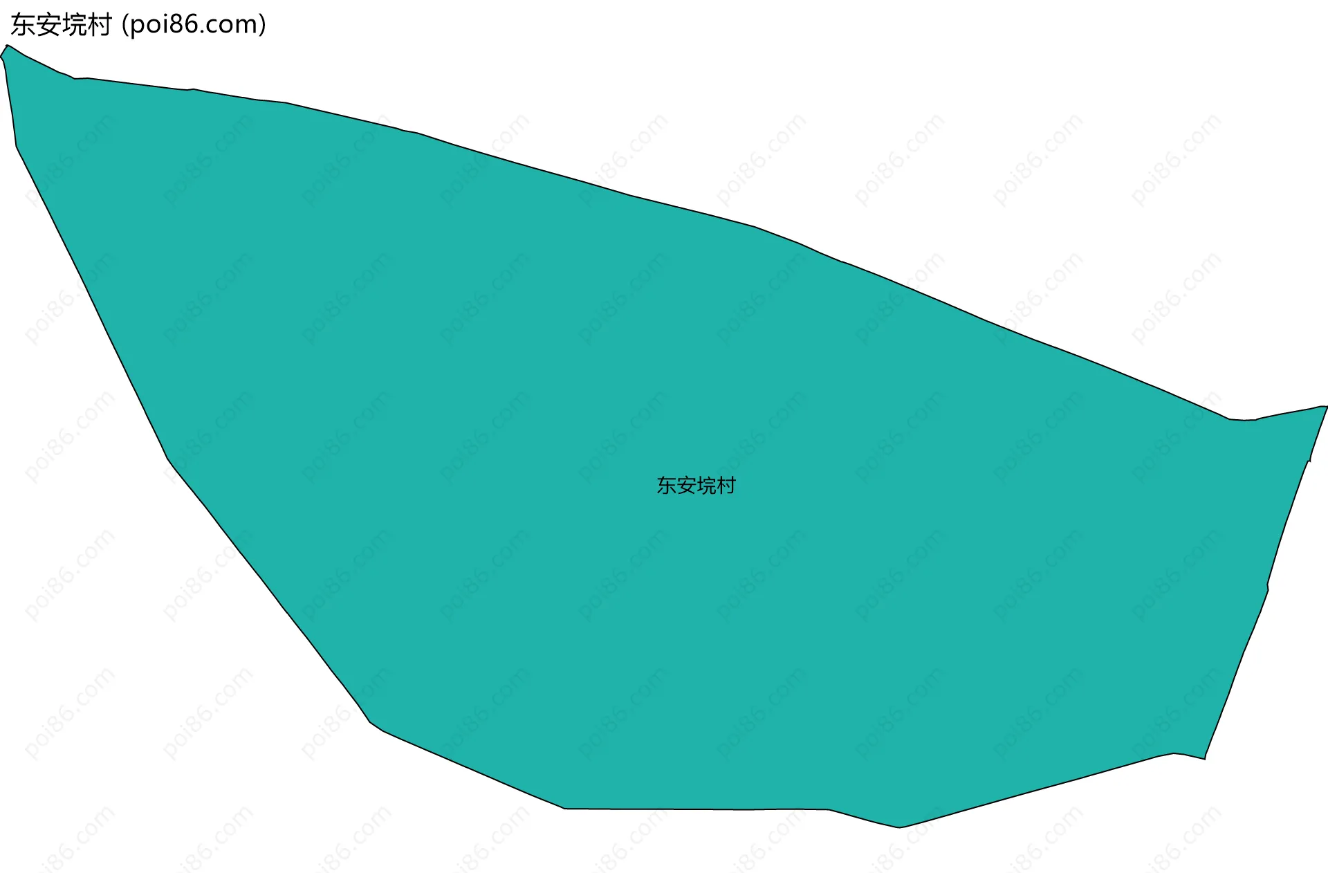 东安垸村边界地图