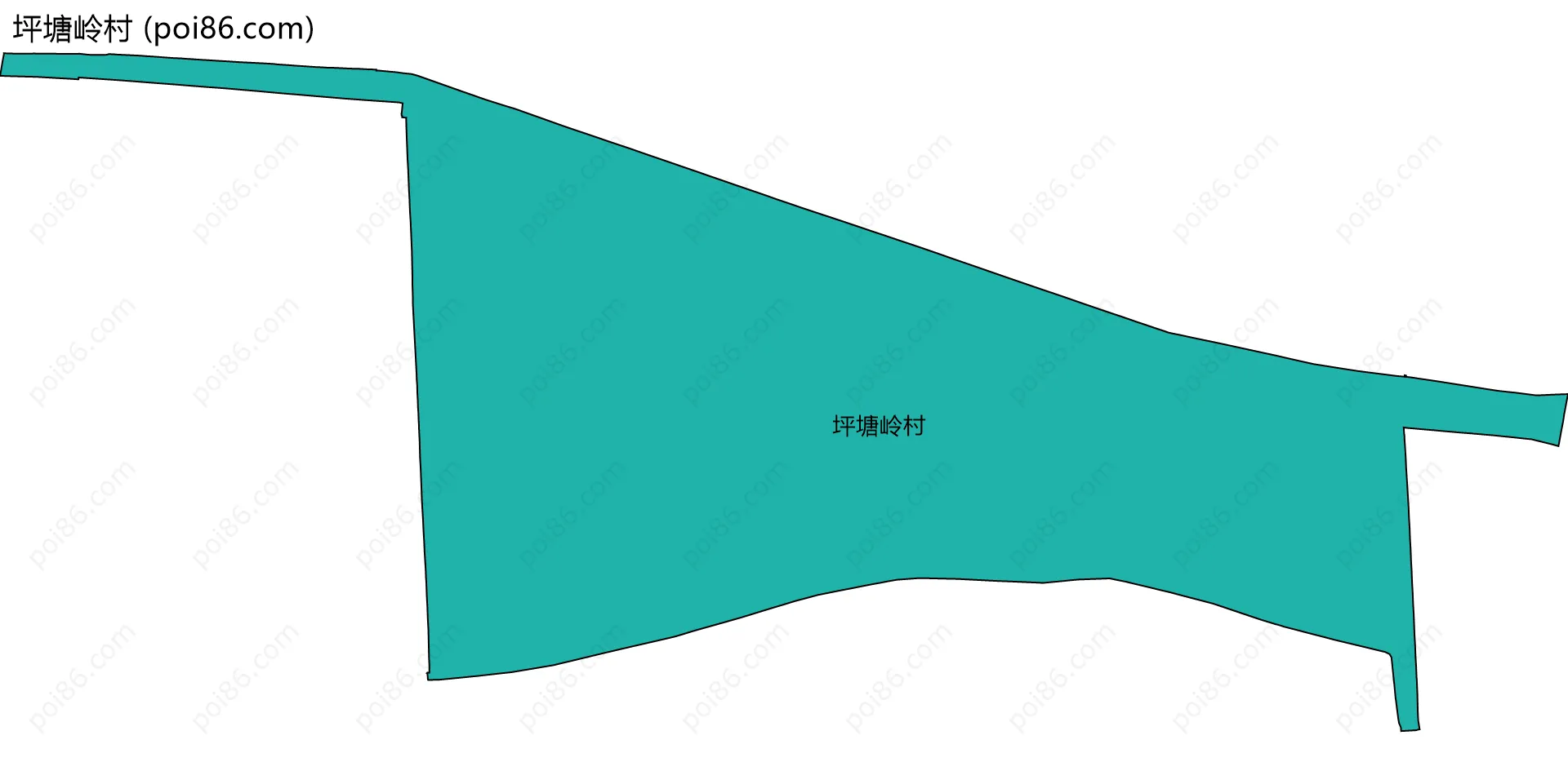 坪塘岭村边界地图