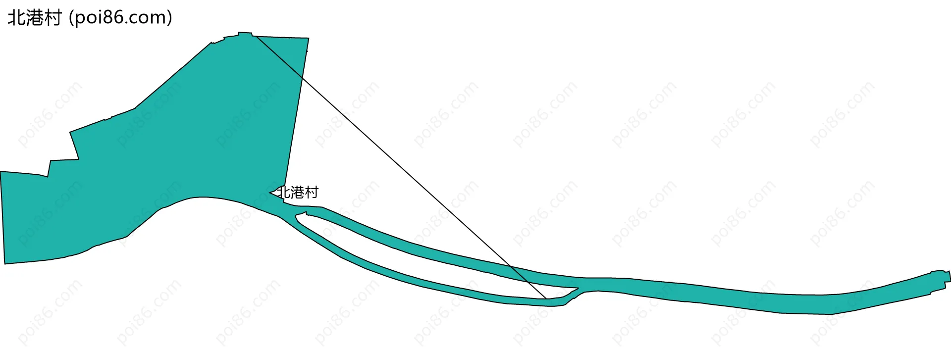 北港村边界地图