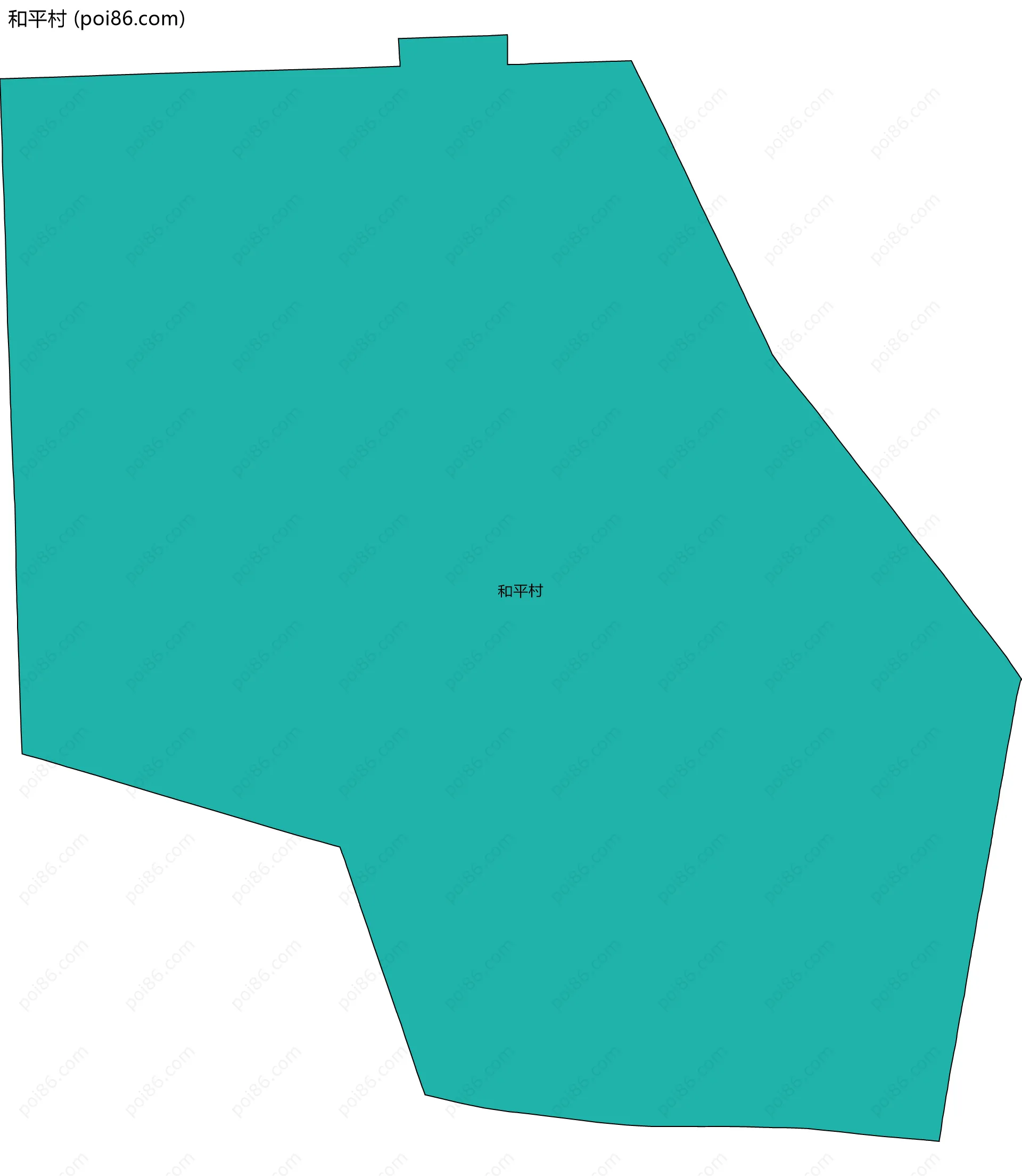 和平村边界地图