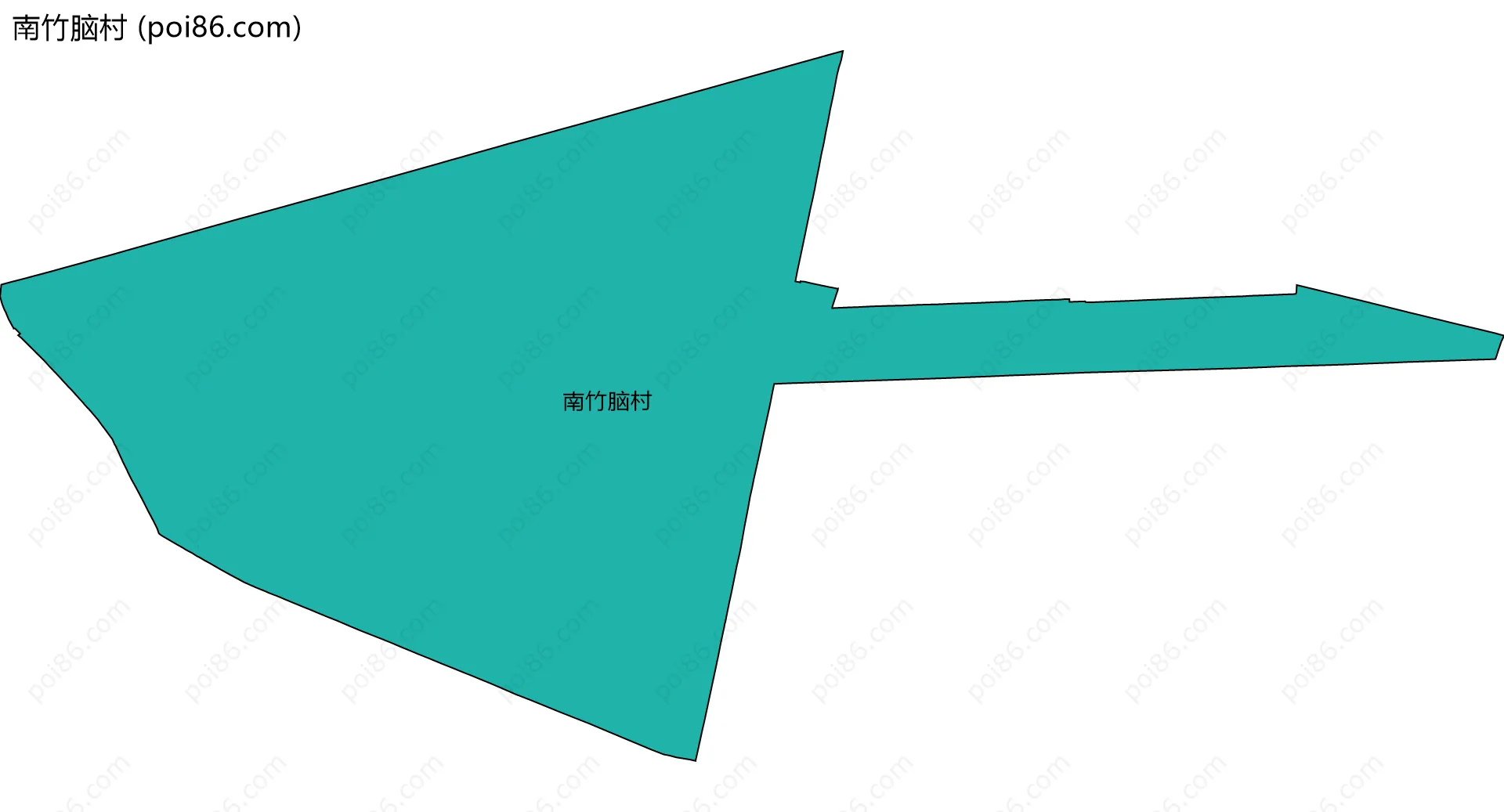 南竹脑村边界地图