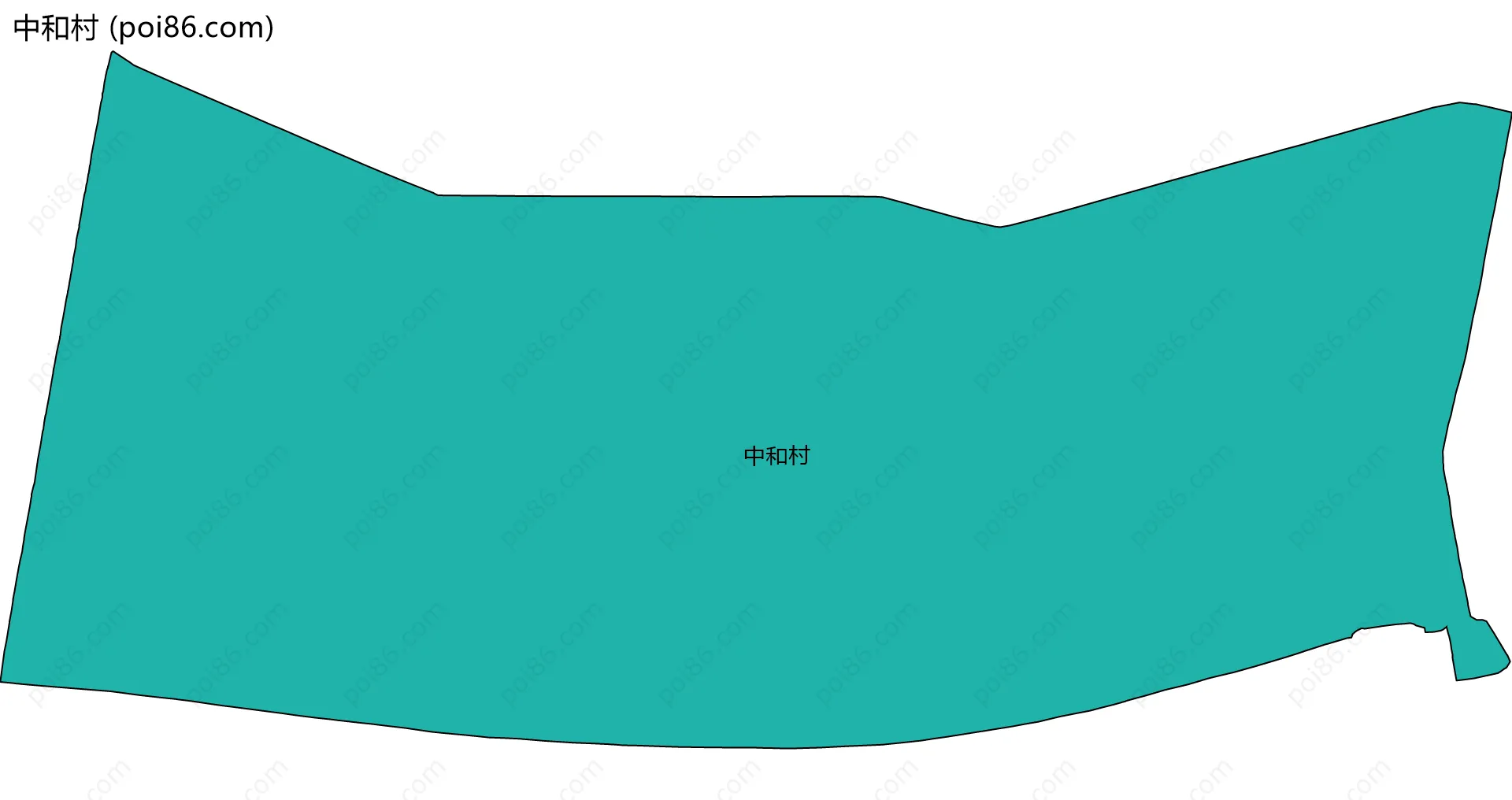 中和村边界地图