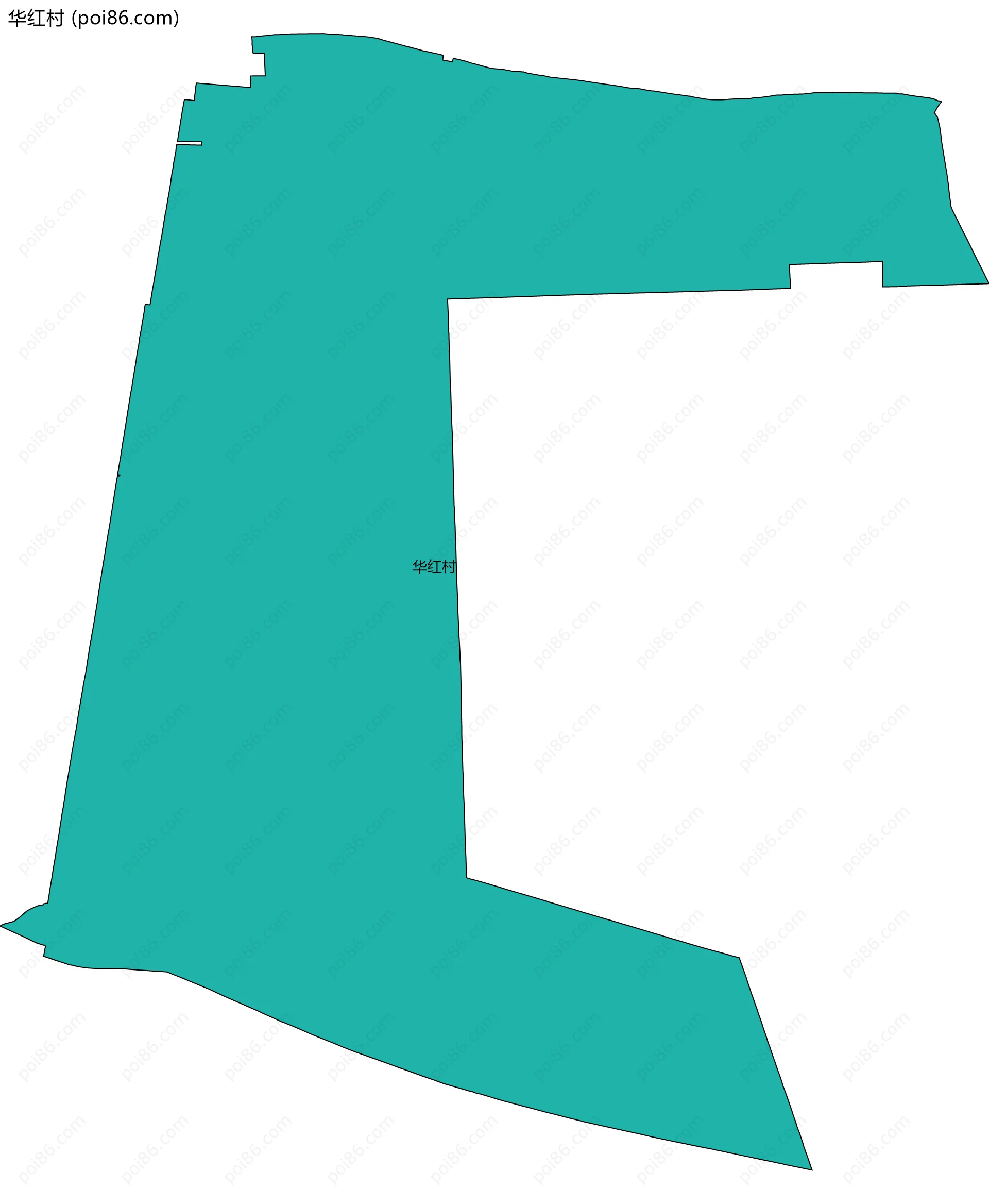 华红村边界地图