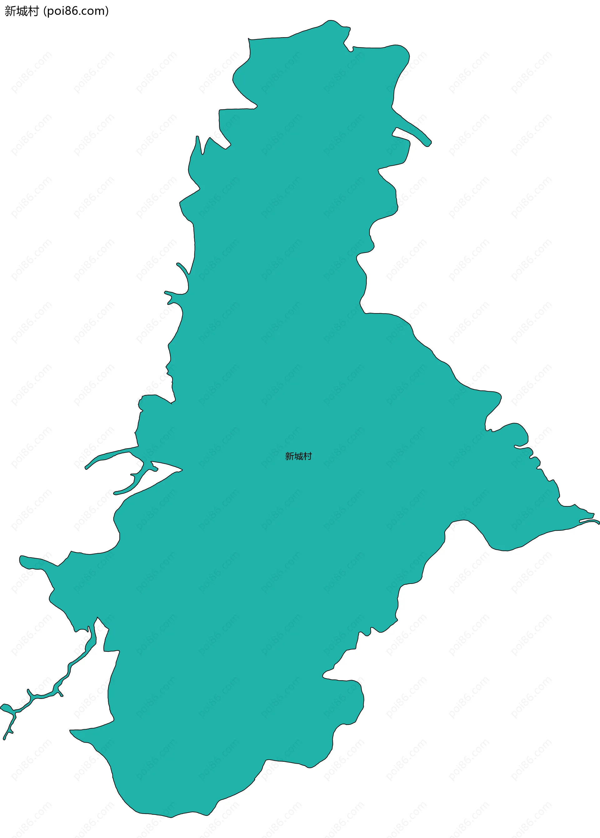 新城村边界地图