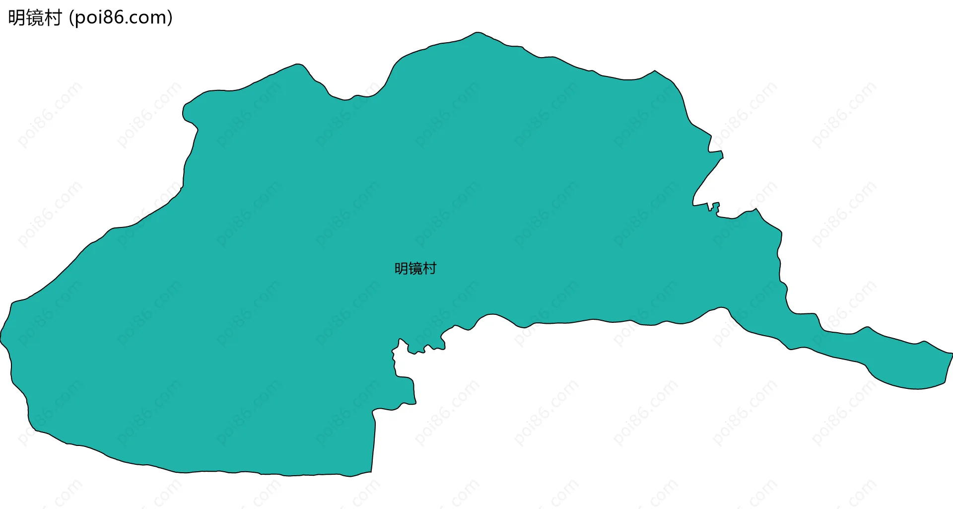 明镜村边界地图