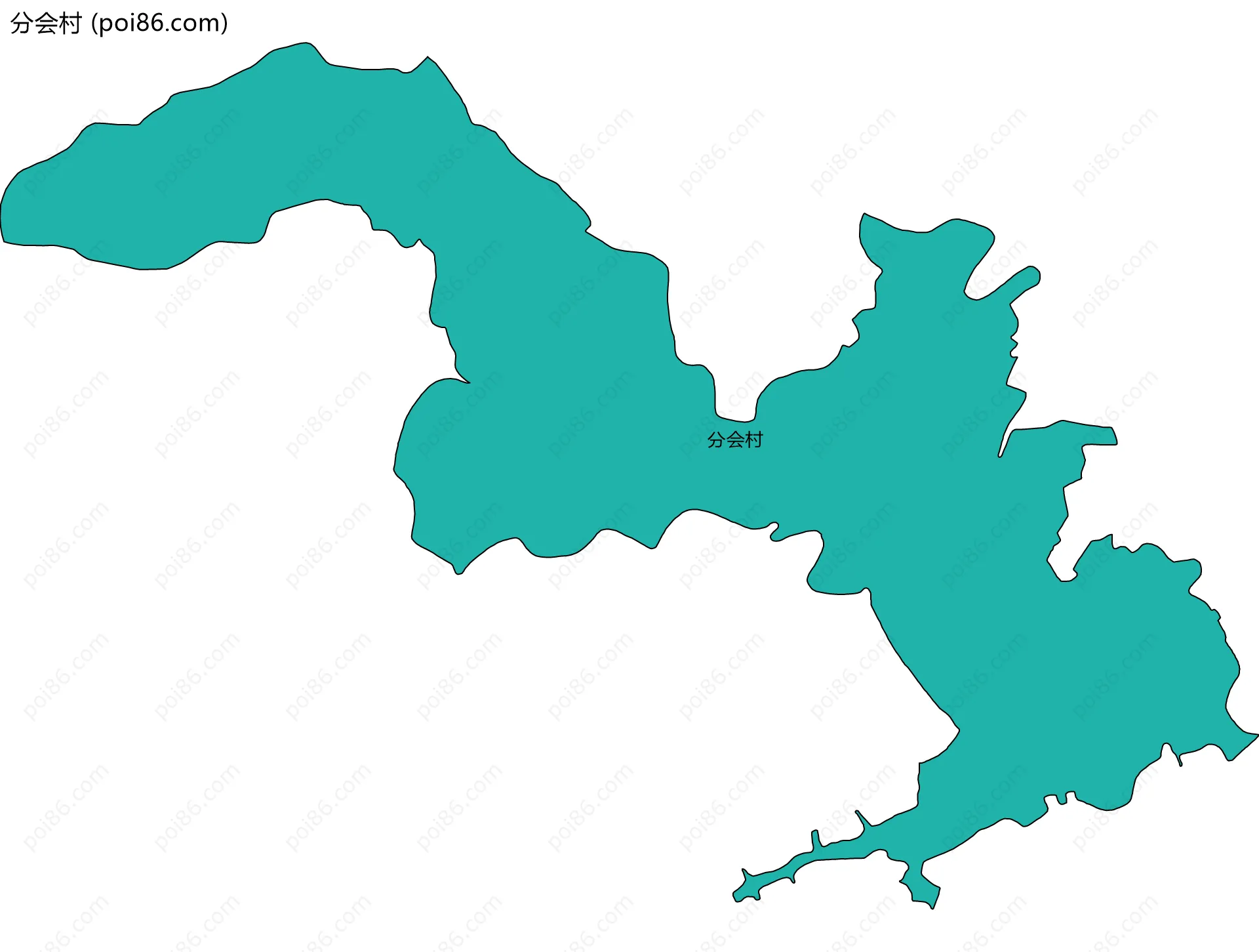 分会村边界地图
