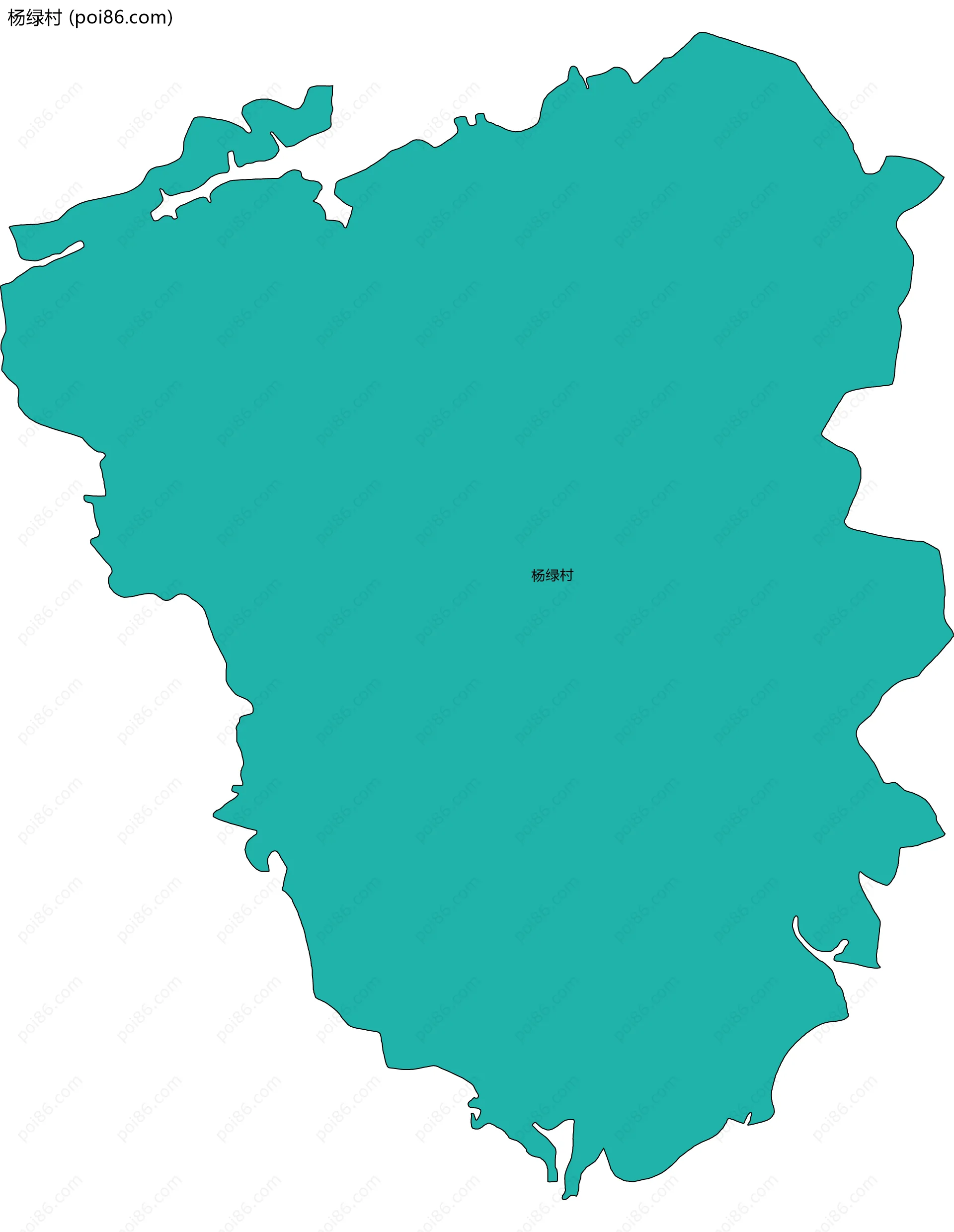 杨绿村边界地图