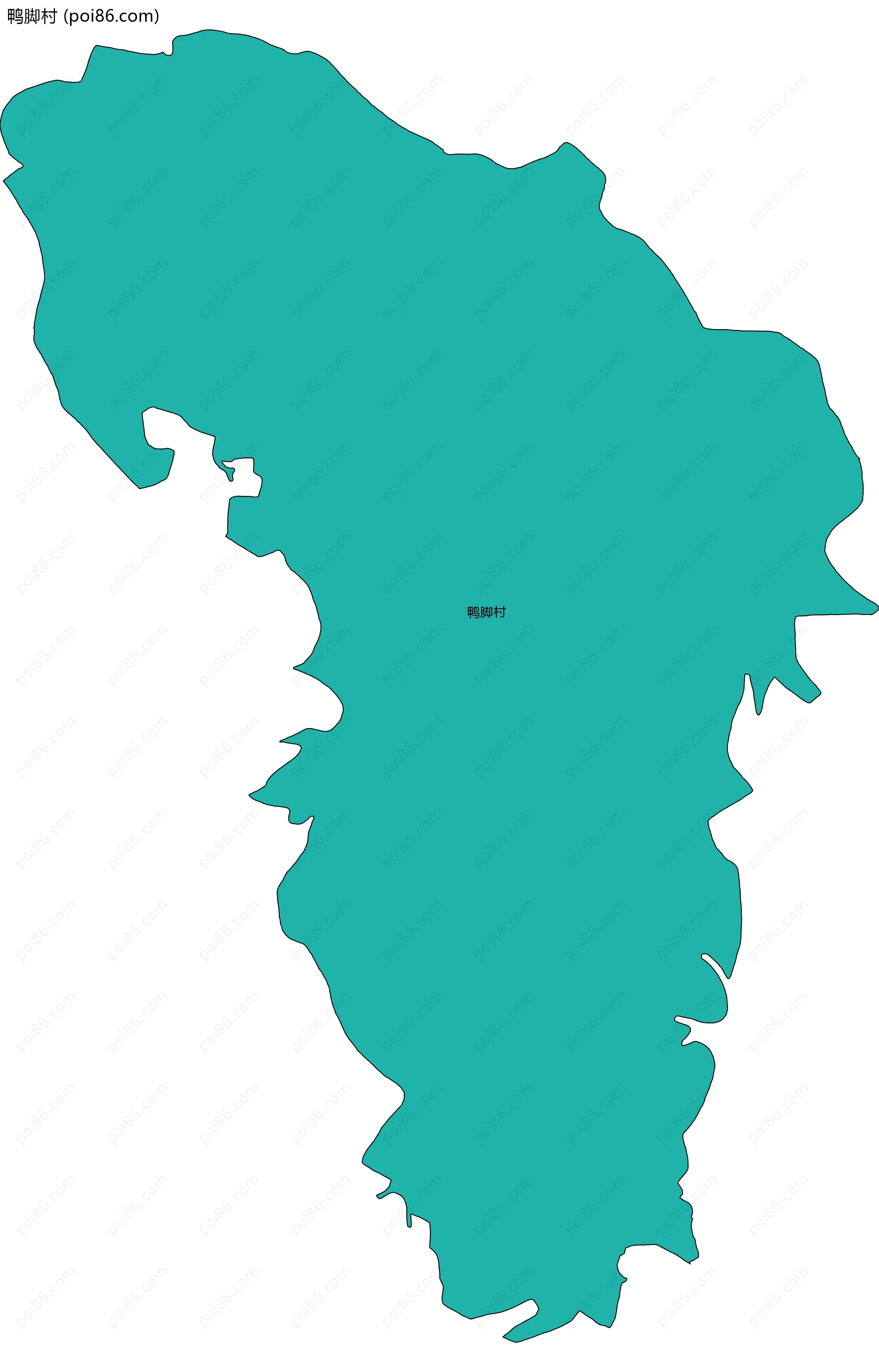 鸭脚村边界地图