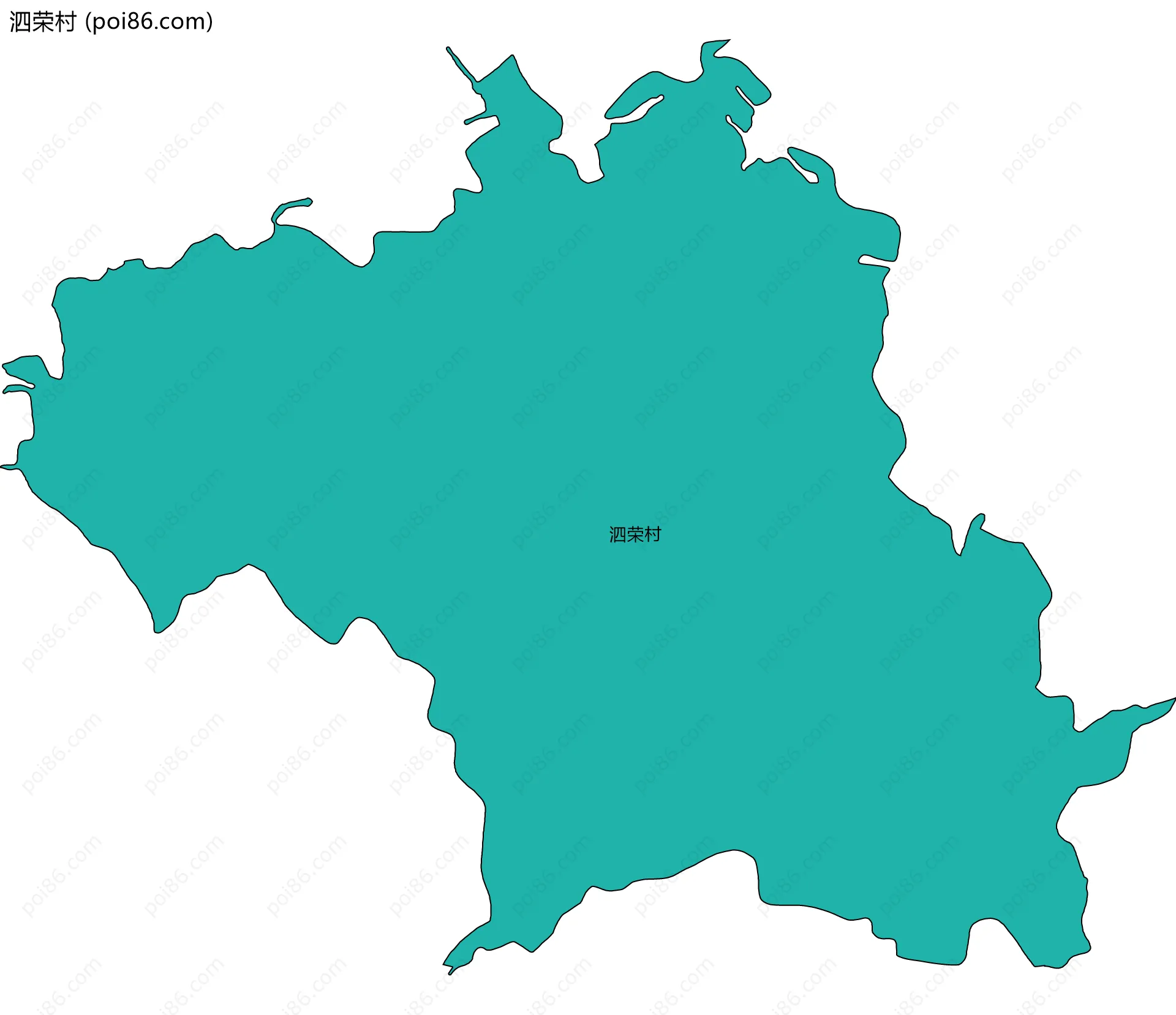 泗荣村边界地图