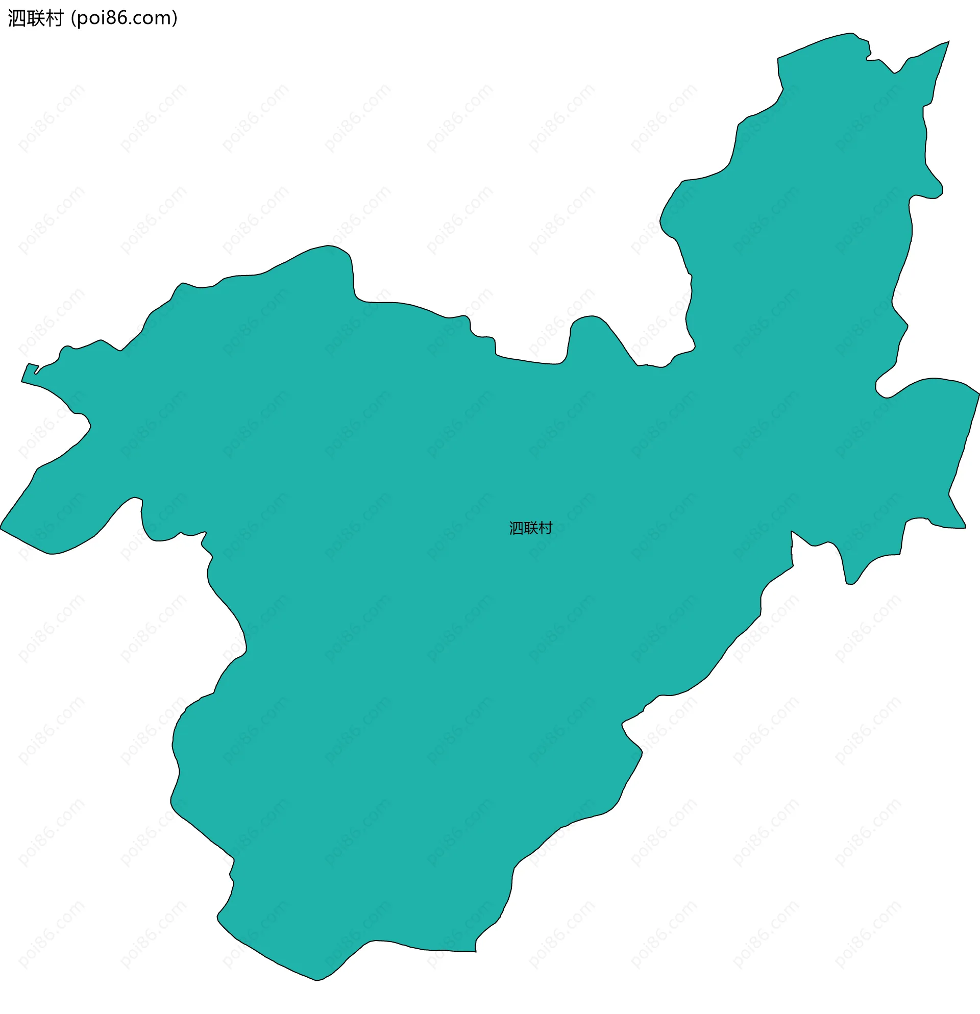 泗联村边界地图