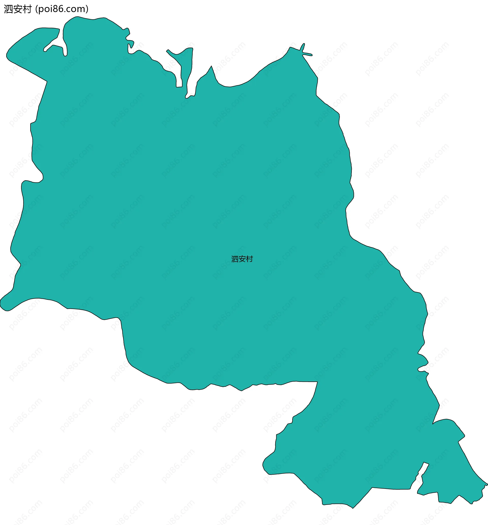 泗安村边界地图