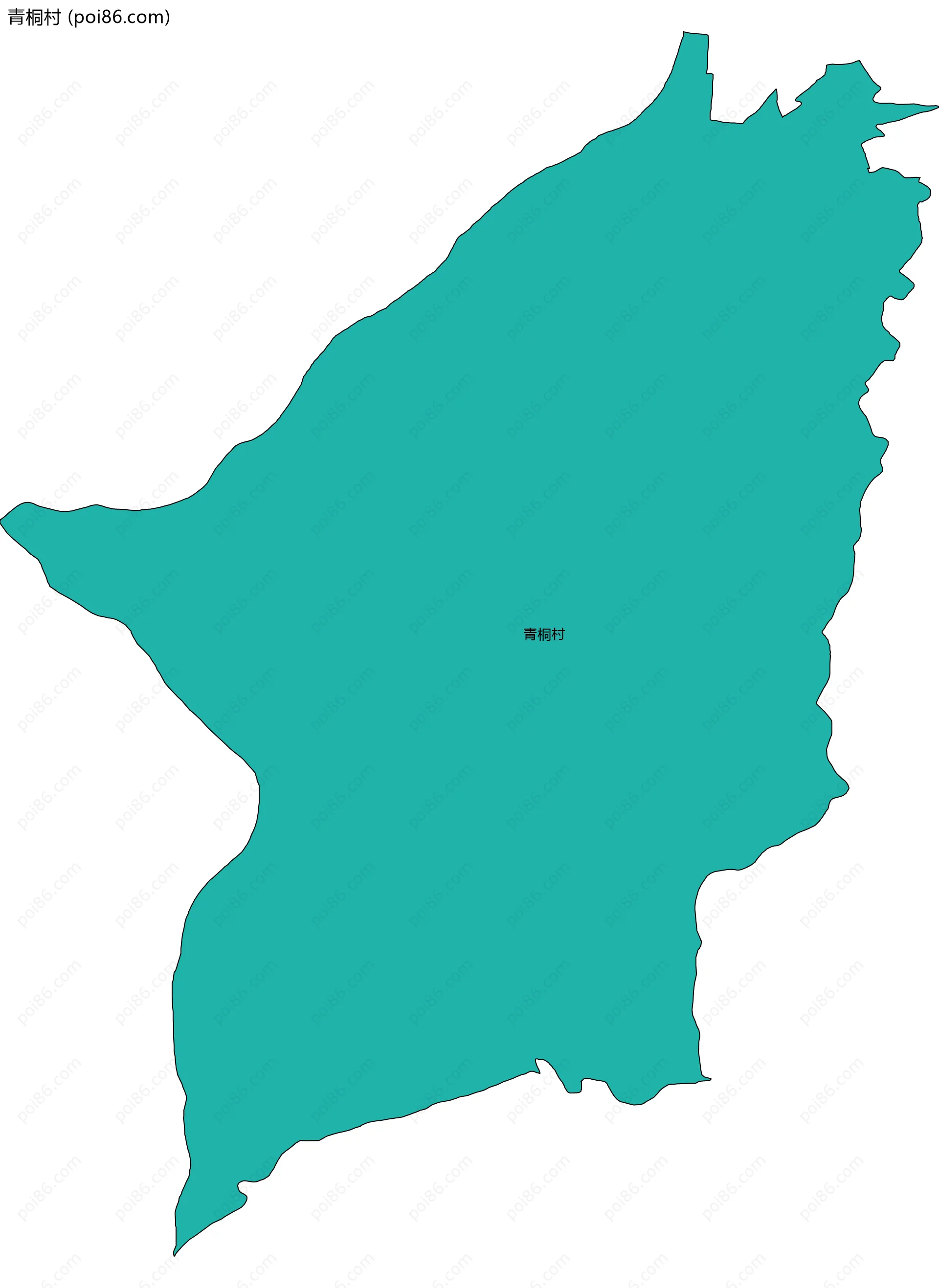 青桐村边界地图