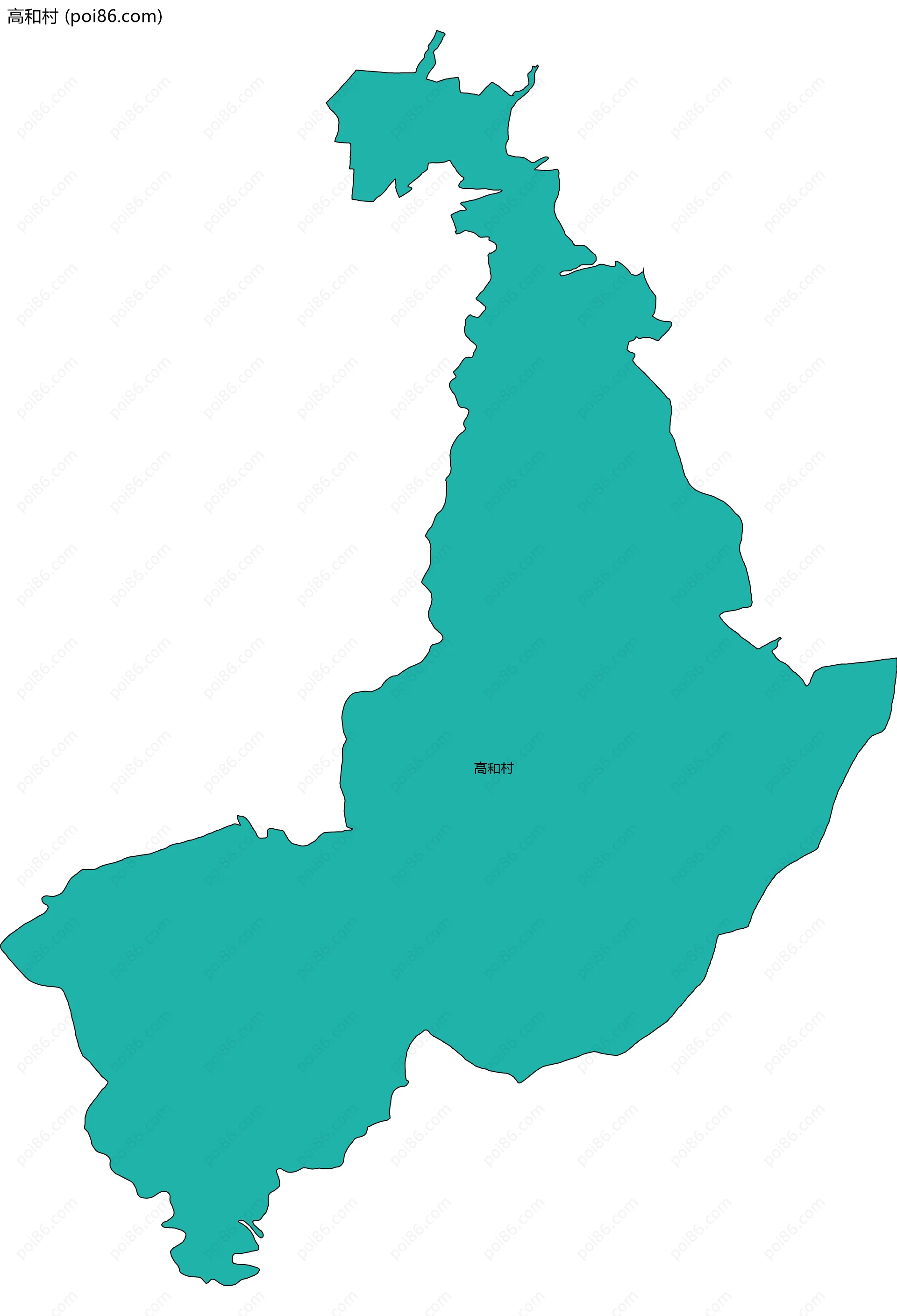 高和村边界地图