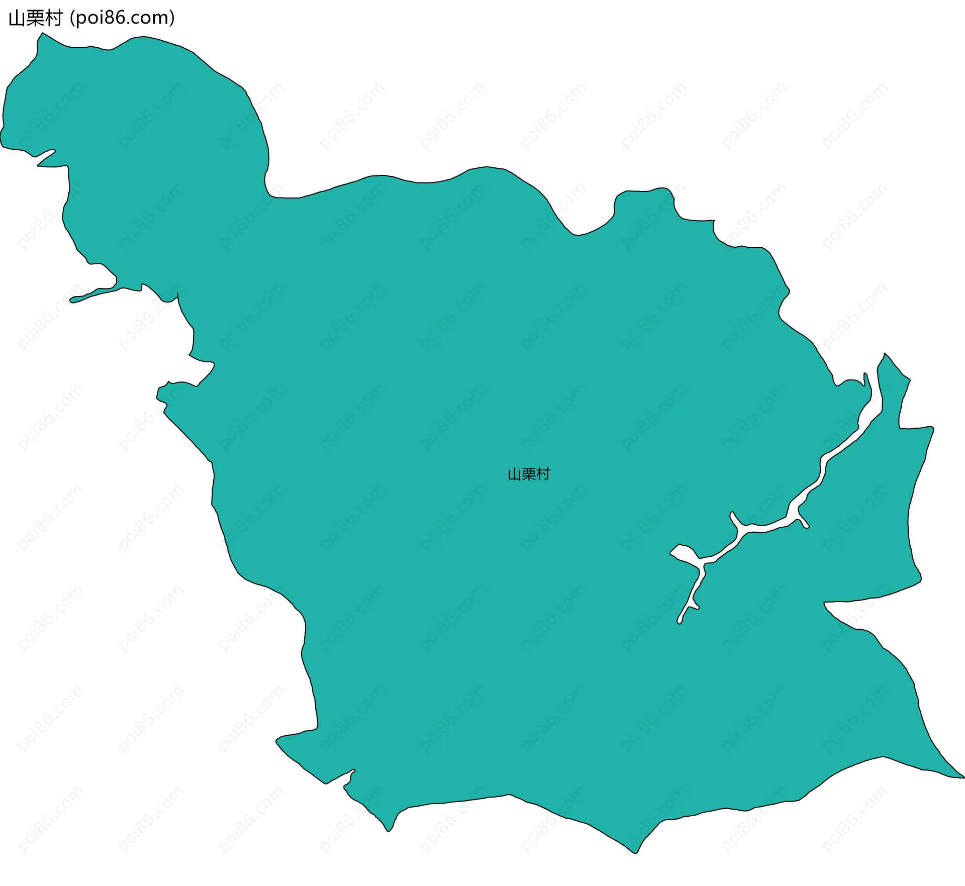 山栗村边界地图