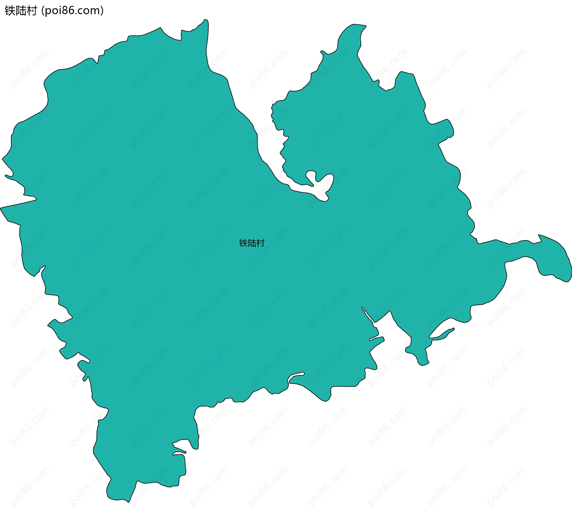 铁陆村边界地图
