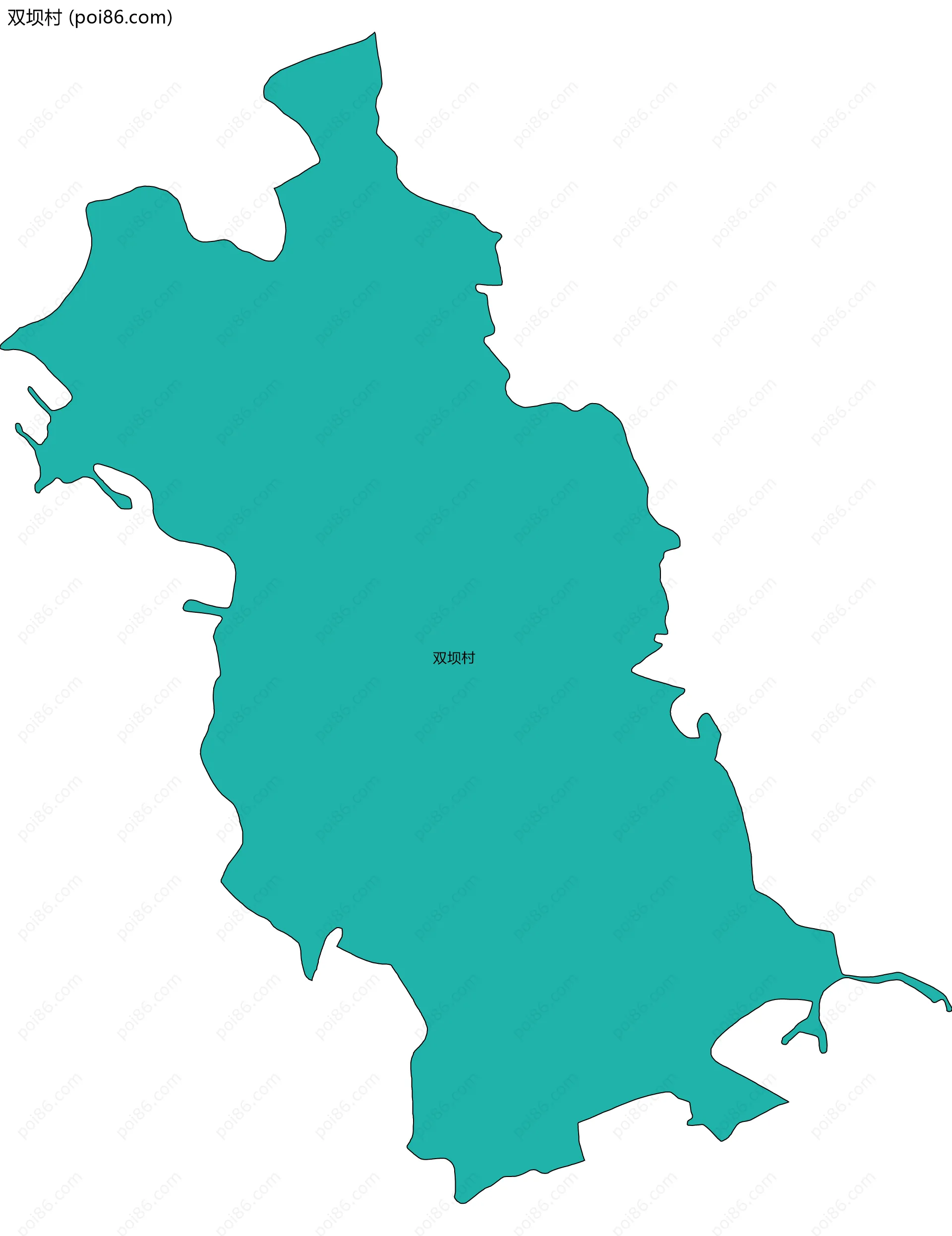 双坝村边界地图