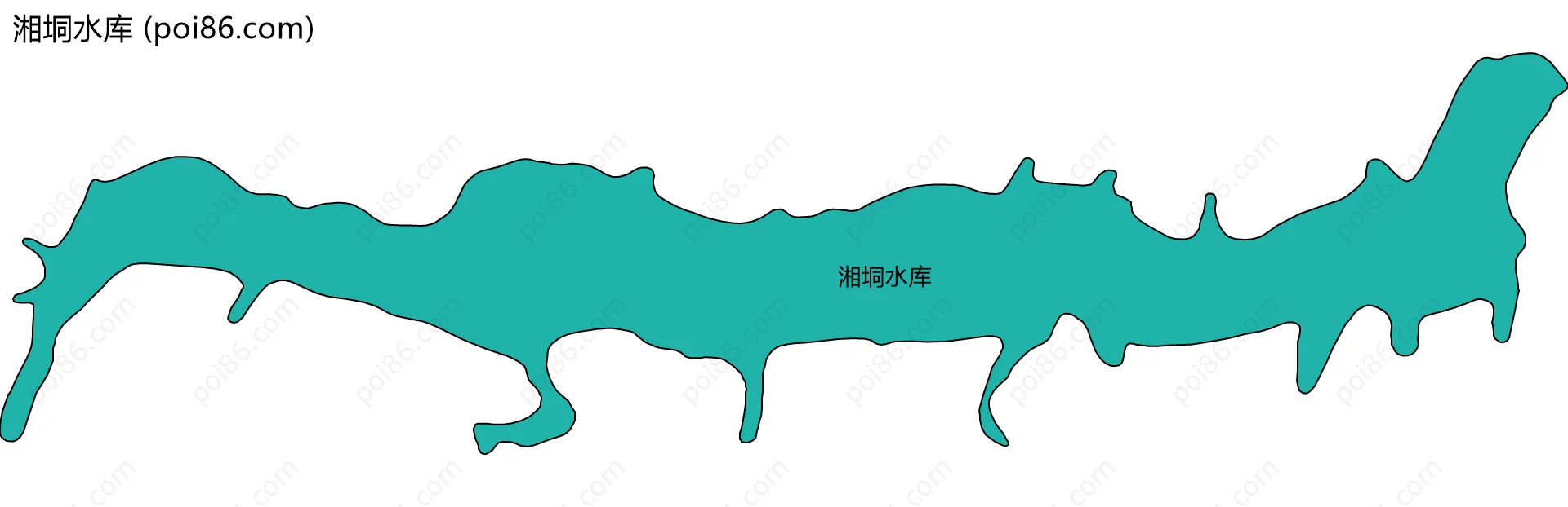 湘垌水库边界地图