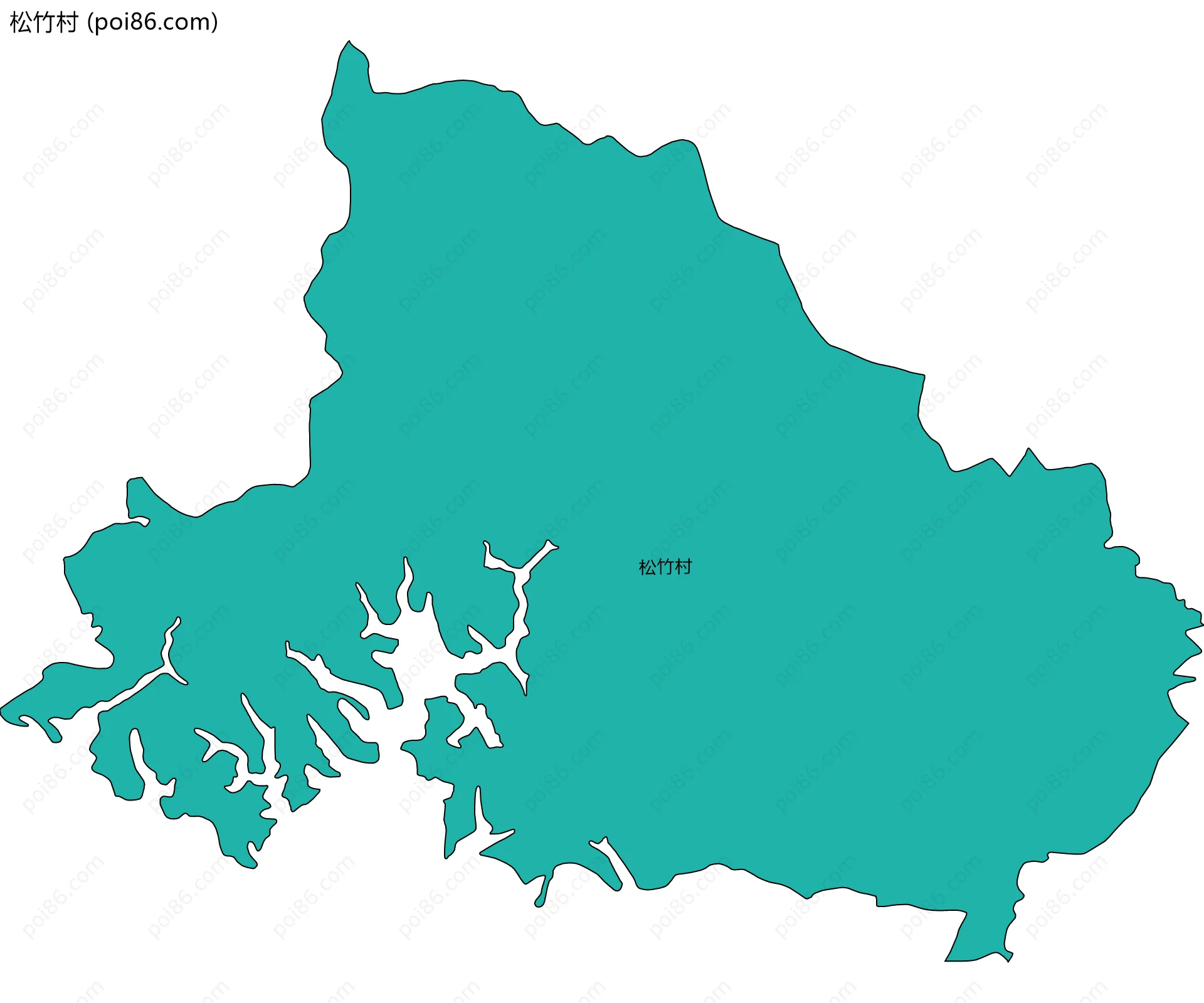 松竹村边界地图